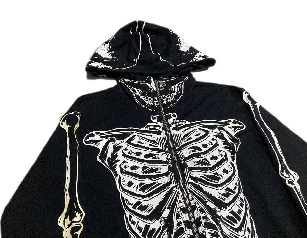 Hysteric Glamour × If Six Was Nine × Seditionaries 🔥Sick Y2K Glad News Skeleton Hoodie Zipper Punk Size US L / EU 52-54 / 3 - 8 Thumbnail