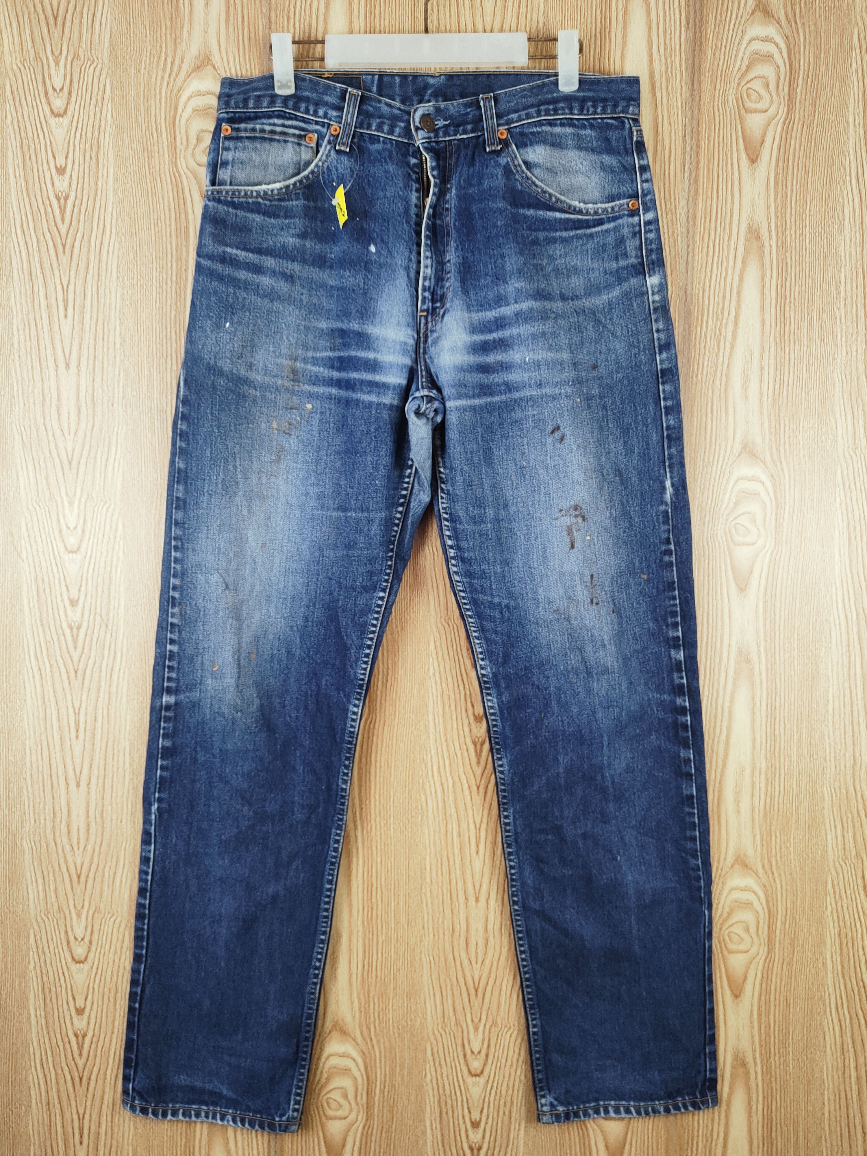 Levi's Levi's Dark Blue Distressed Ripped Jeans #S2702 Size US 35 - 1 Thumbnail