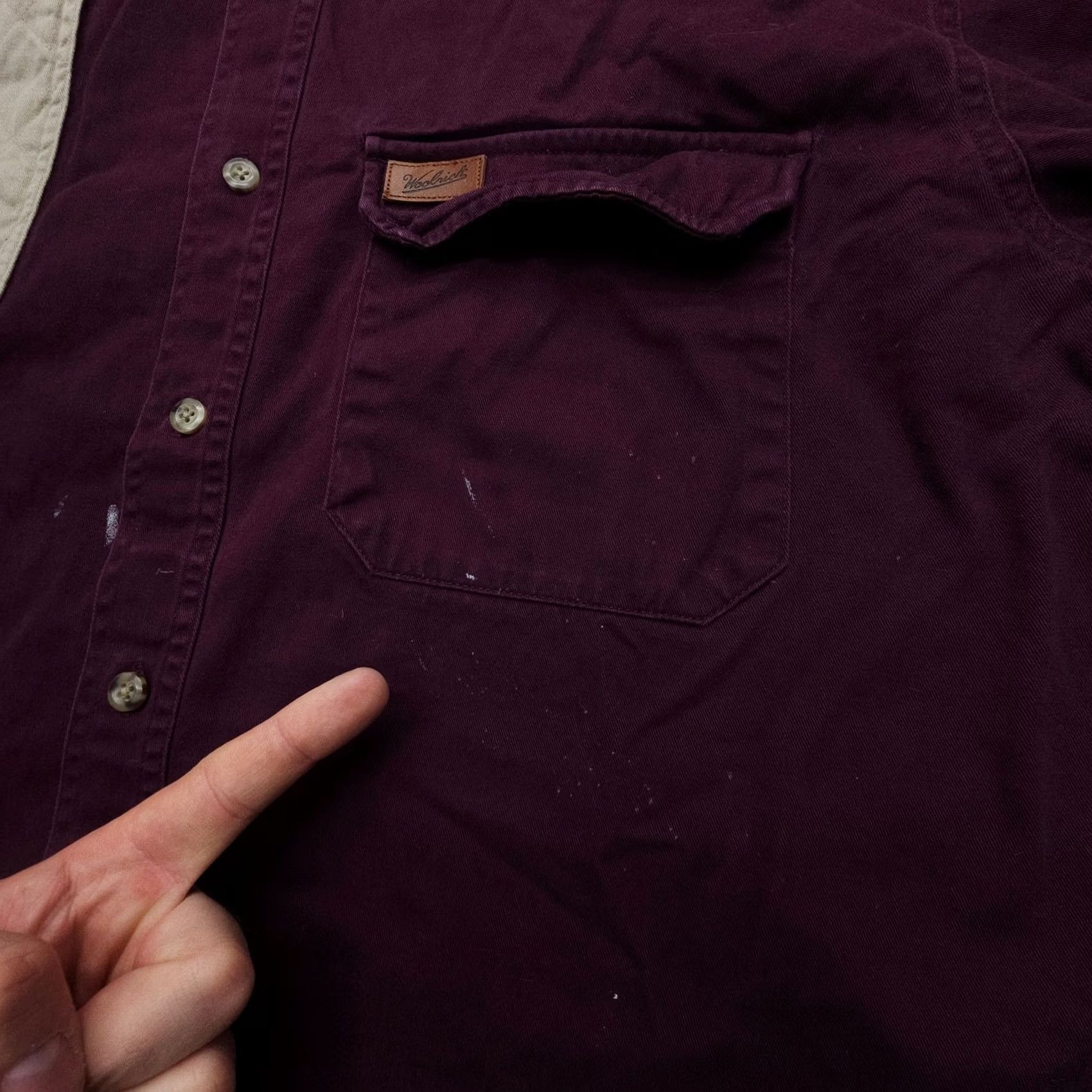 Vintage VINTAGE Woolrich Outdoor Guide Long Sleeve Button-Up Shirt Mens L Burgundy Red Twill Cotton Casual Workwear Travel Size US L / EU 52-54 / 3 - 6 Thumbnail