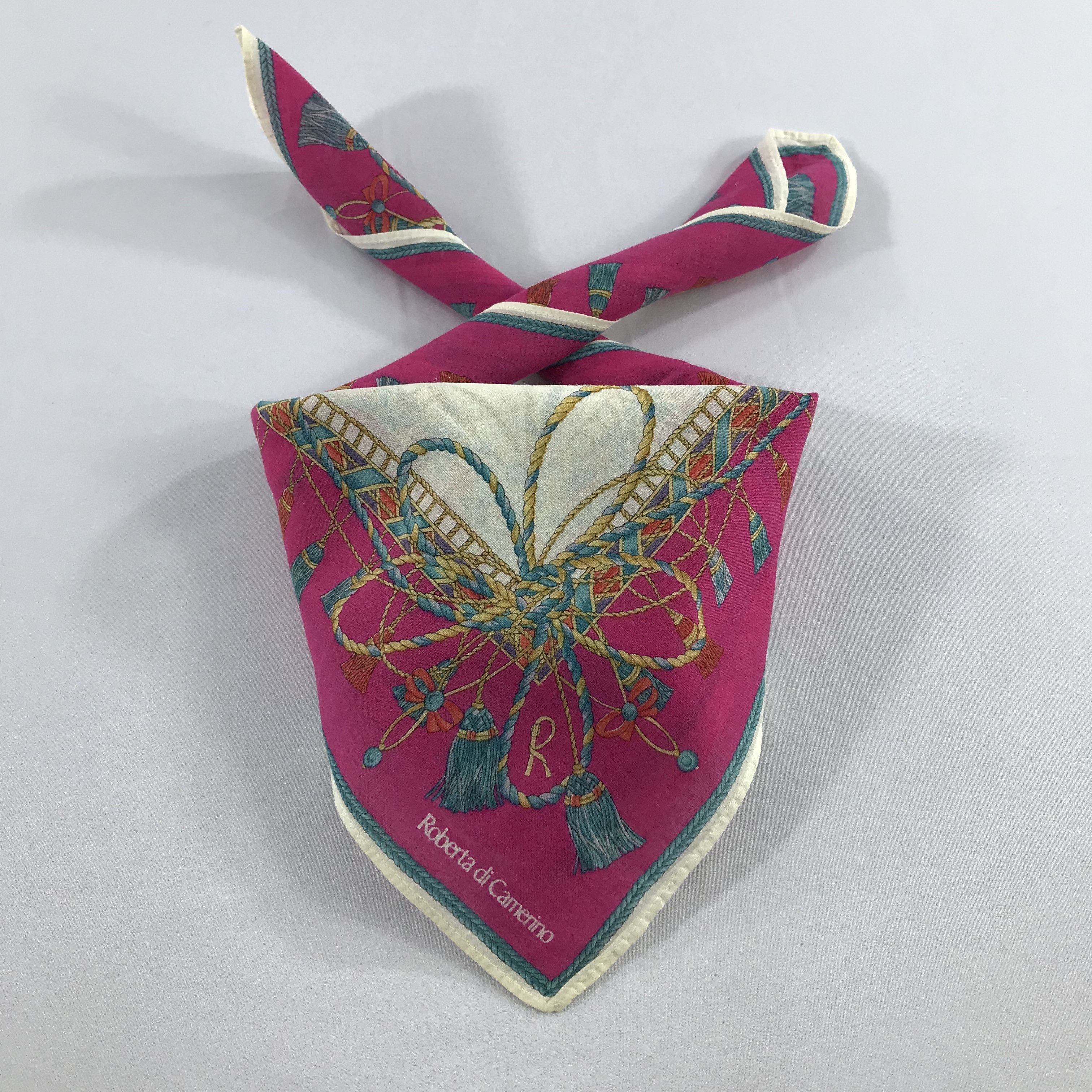 Roberta di Camerino × Vintage Roberta Di Camerino Bandana /Handkerchief/Neckerchief -S2208 Size ONE SIZE - 3 Thumbnail