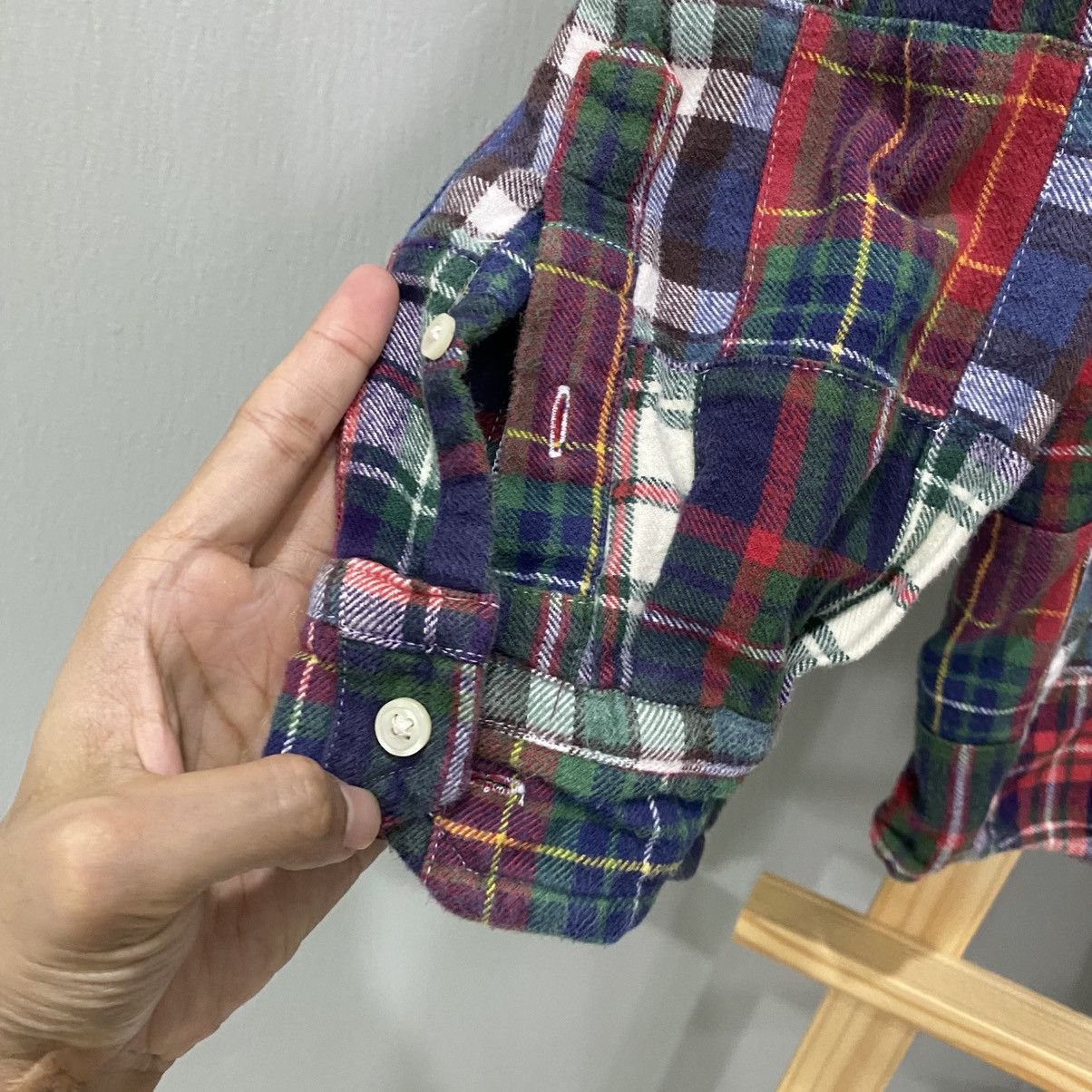 Daniel Cremieux Daniel Cremieux Vintage Patchwork Plaid Flannel Button Shirt Size US XL / EU 56 / 4 - 5 Thumbnail