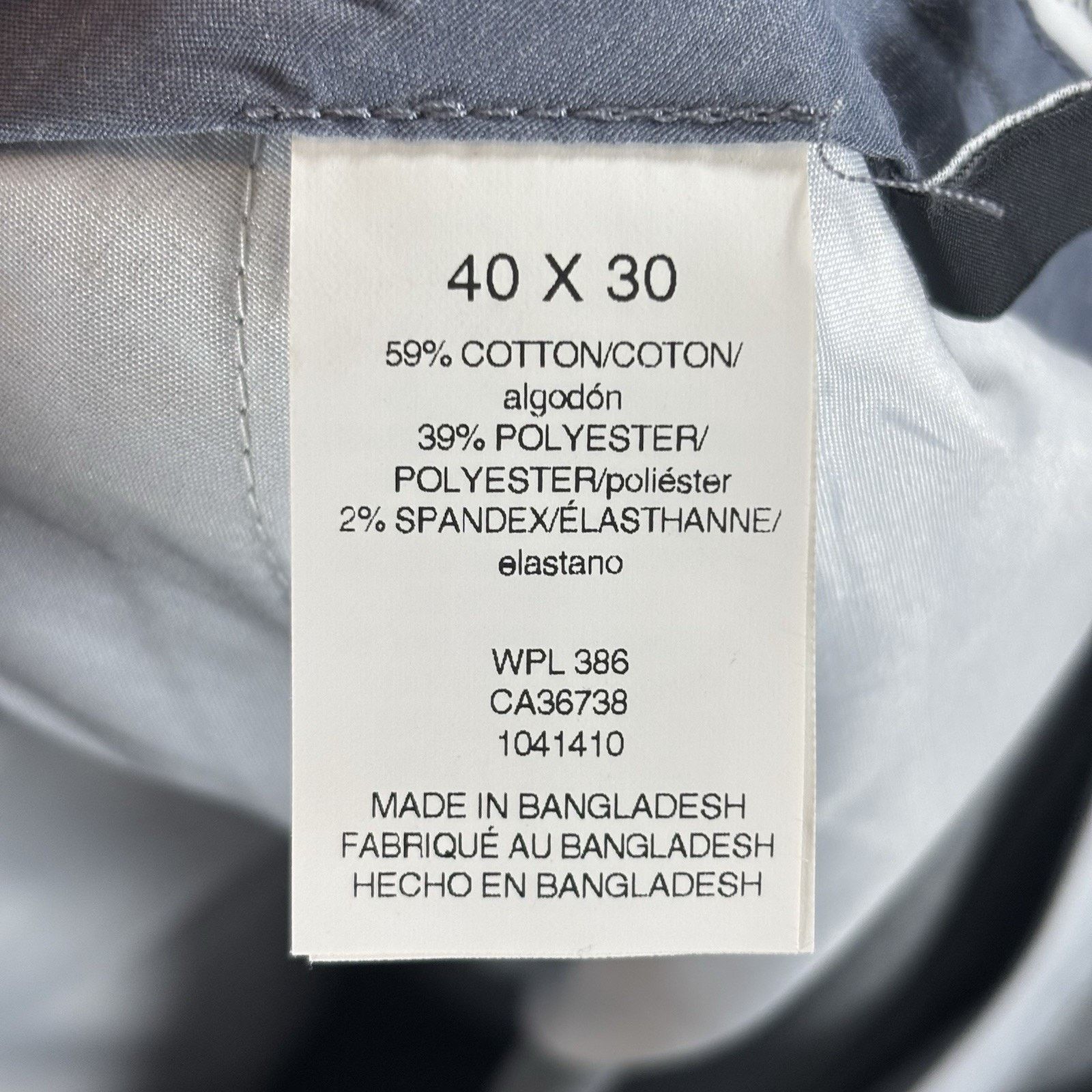 Haggar Haggar Mens Pants 40x30 Straight Grey Perfect Fit Waistband Size US 40 / EU 56 - 8 Thumbnail