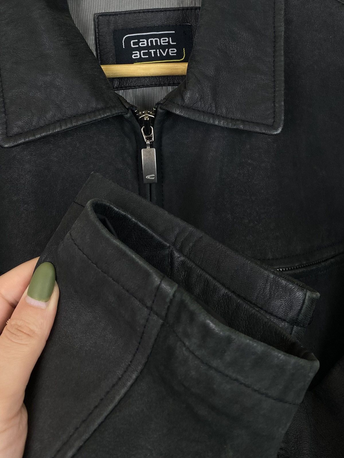 camel active Camel Active Full Zip Leather Jacket Black Sz 50 Avant Garde Size US XL / EU 56 / 4 - 4 Thumbnail