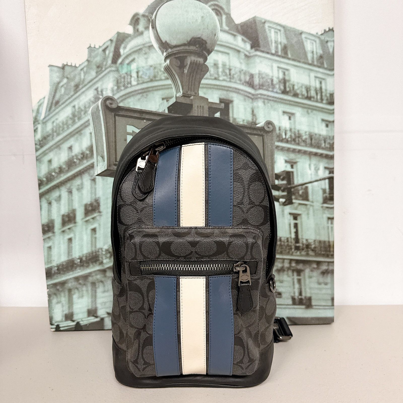 Coach Coach 2999 West Pack In Signature Canvas With Varsity Stripe Size ONE SIZE - 1 Thumbnail
