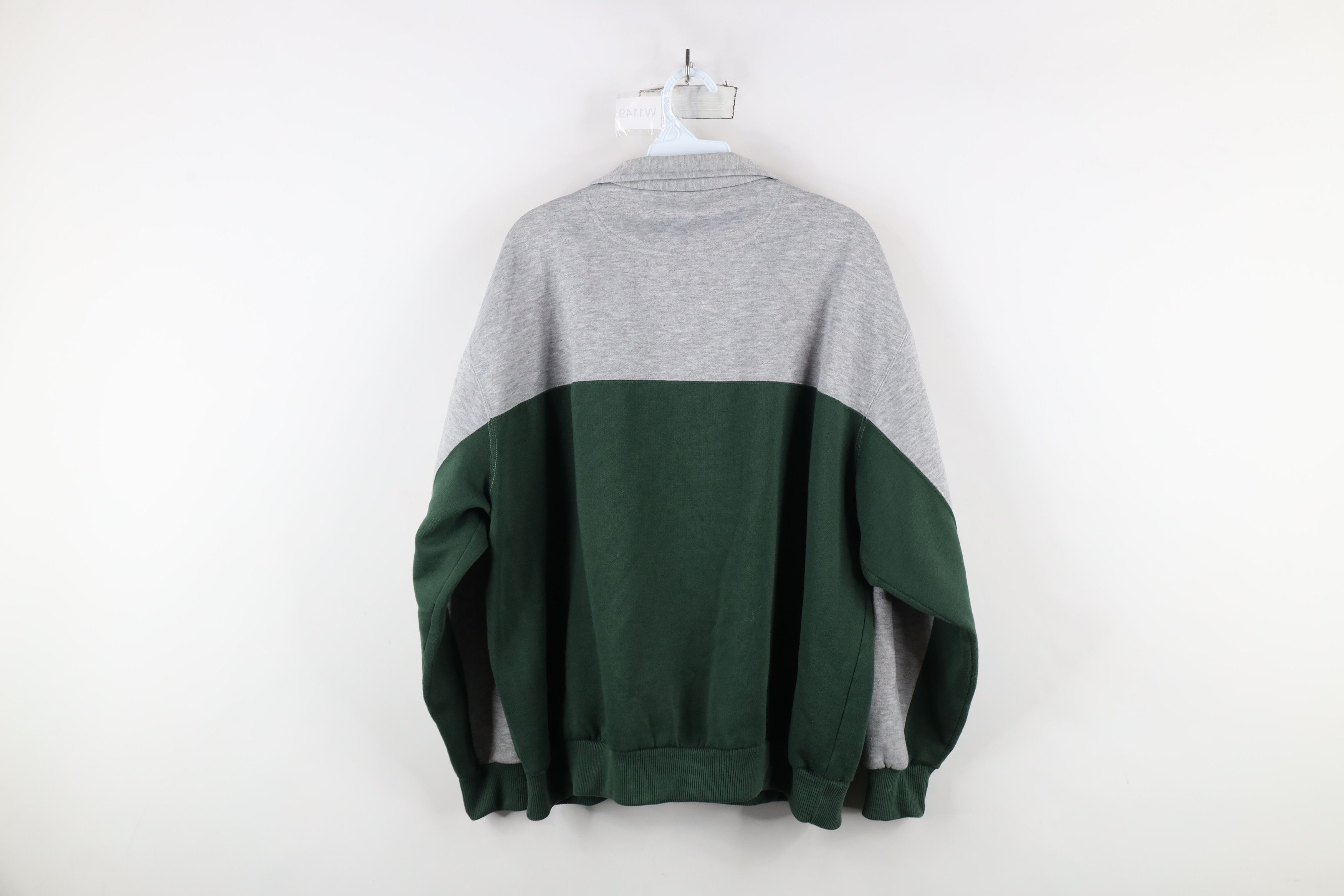 Vintage Vintage 90s Streetwear Block Half Zip Pullover Sweatshirt Size US XXL / EU 58 / 5 - 9 Thumbnail