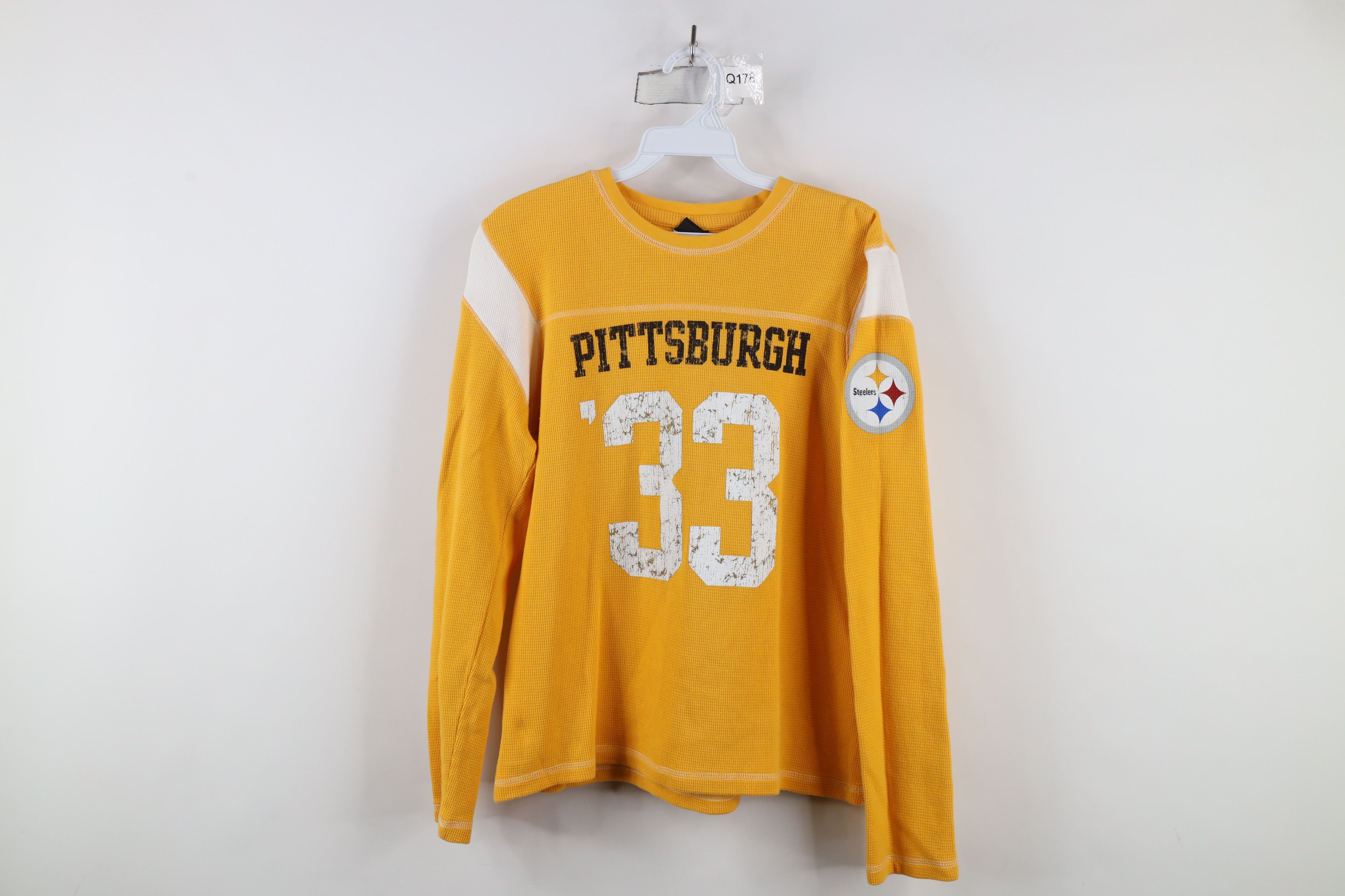 Reebok × Vintage Vintage Reebok Steelers Football Thermal Waffle Knit T-Shirt Size M / US 6-8 / IT 42-44 - 1 Thumbnail