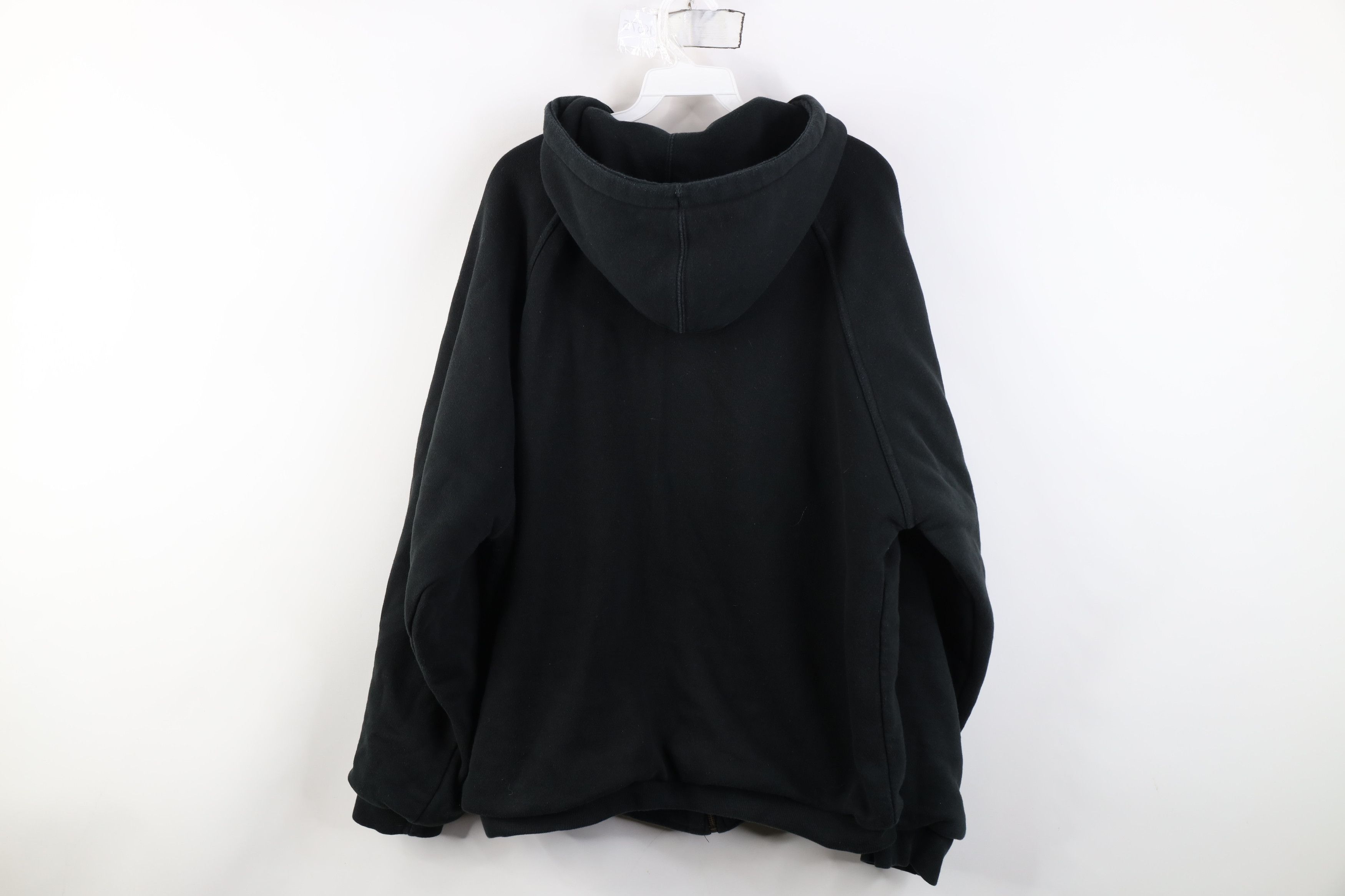 Vintage Vintage 90s Streetwear Thermal Waffle Lined Hoodie Black Size US XXL / EU 58 / 5 - 12 Thumbnail