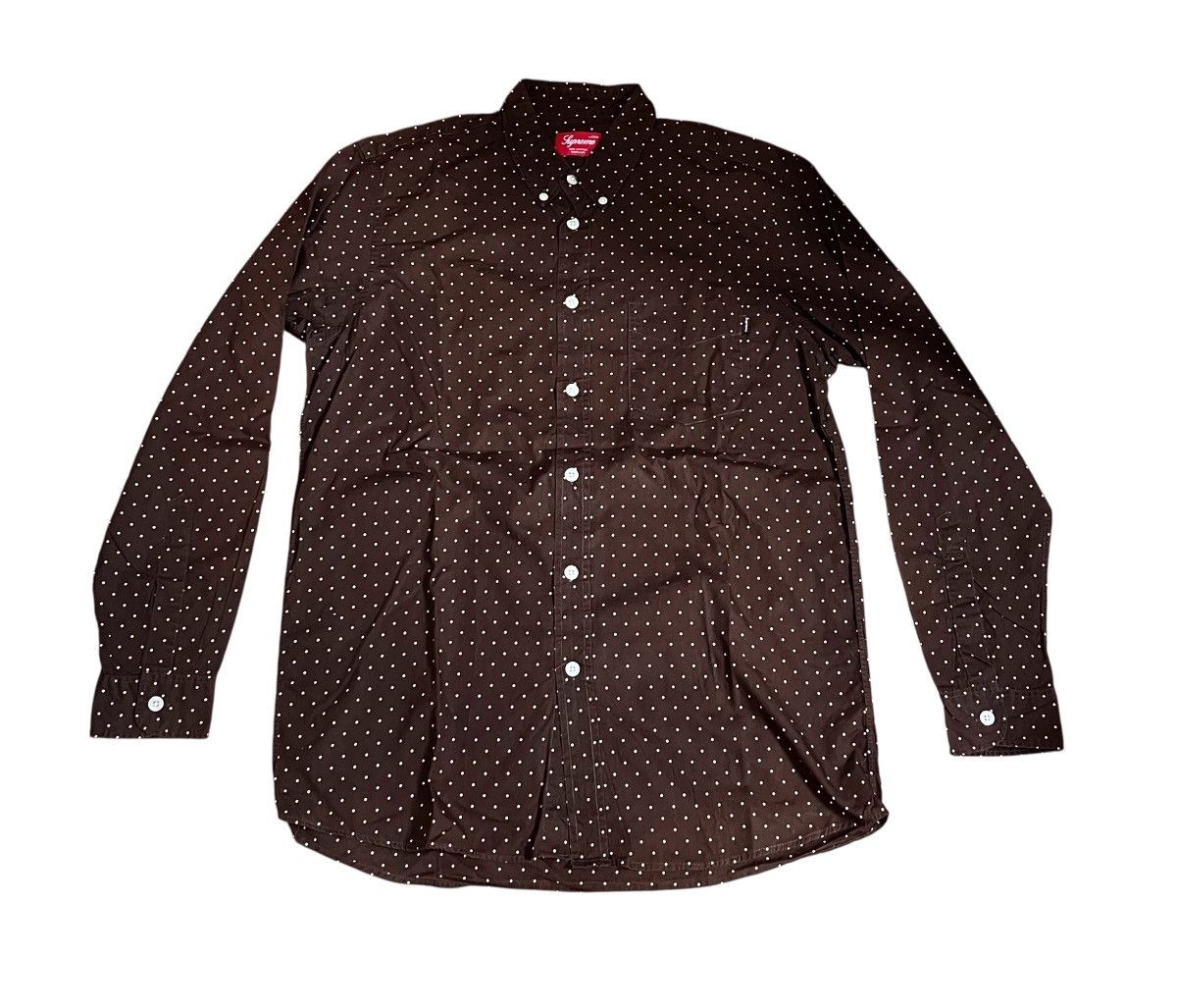 Supreme Vintage supreme brown polkadot button down shirt Size US L / EU 52-54 / 3 - 1 Thumbnail