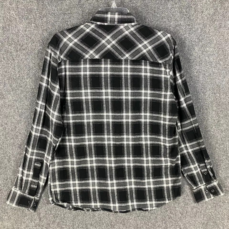 Other Costal Flannel Men's Large Plaid Black White 100% Cotton L Size US L / EU 52-54 / 3 - 6 Thumbnail