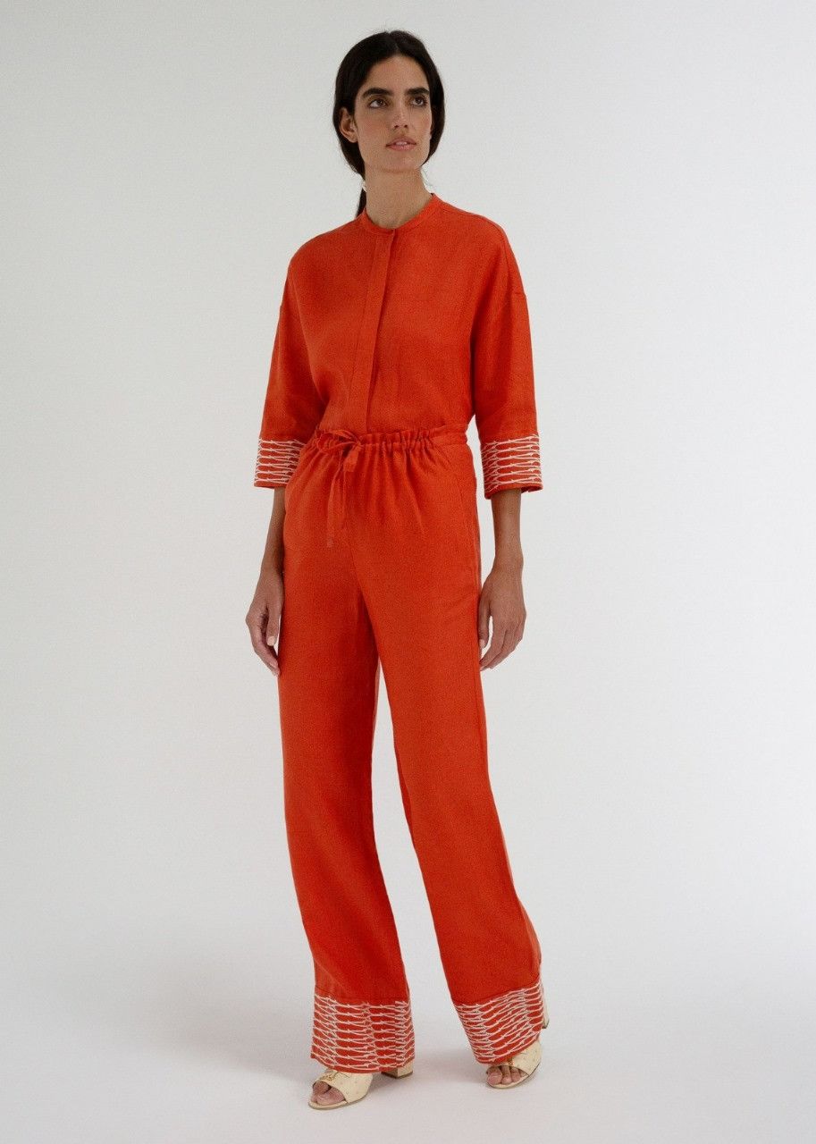 Loro Piana o1srvl11e0424 Trouser in Orange Size 26" / US 2 / IT 38 - 2 Thumbnail
