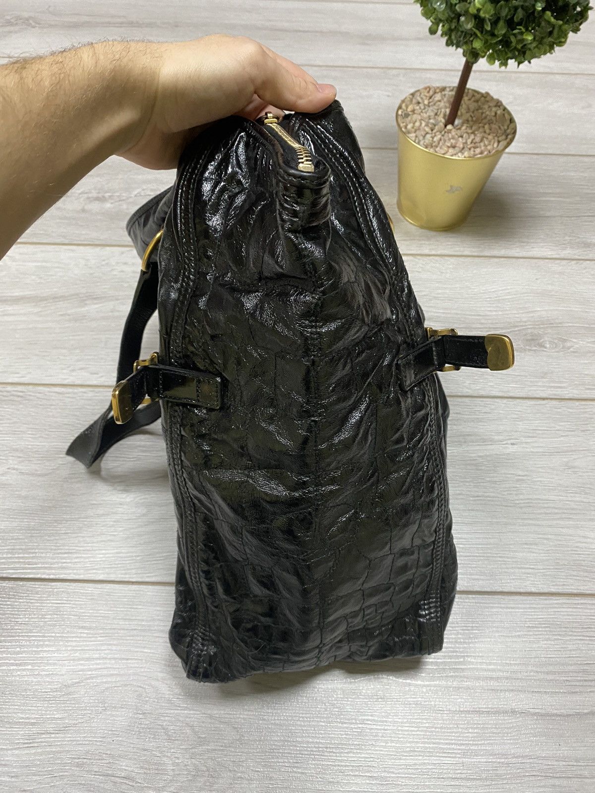 Yves Saint Laurent YSL Yves Saint Laurent Rive Gauche leather handle bag Size ONE SIZE - 14 Thumbnail
