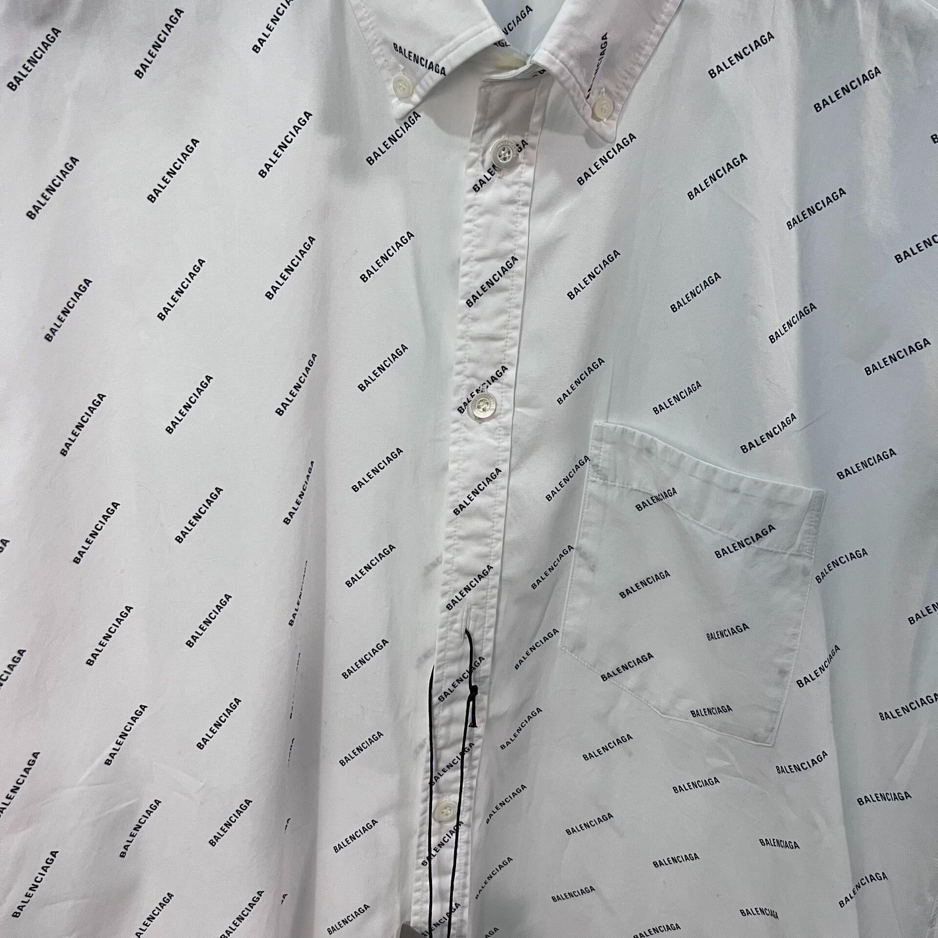 Balenciaga balenciaga white logo short sleeve shirt Size US M / EU 48-50 / 2 - 2 Thumbnail