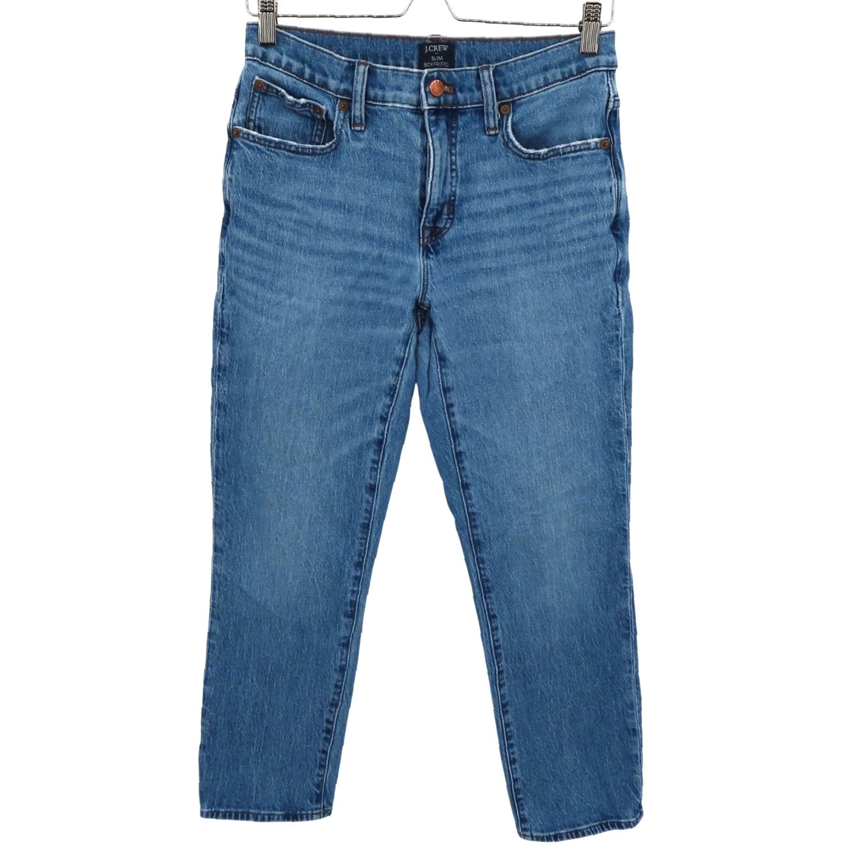 Vintage J Crew Jeans Women 26 Slim Boyfriend Denim Blue Cotton Blend 5-Pocket Pockets Jeans Size 26" / US 2 / IT 38 - 2 Thumbnail
