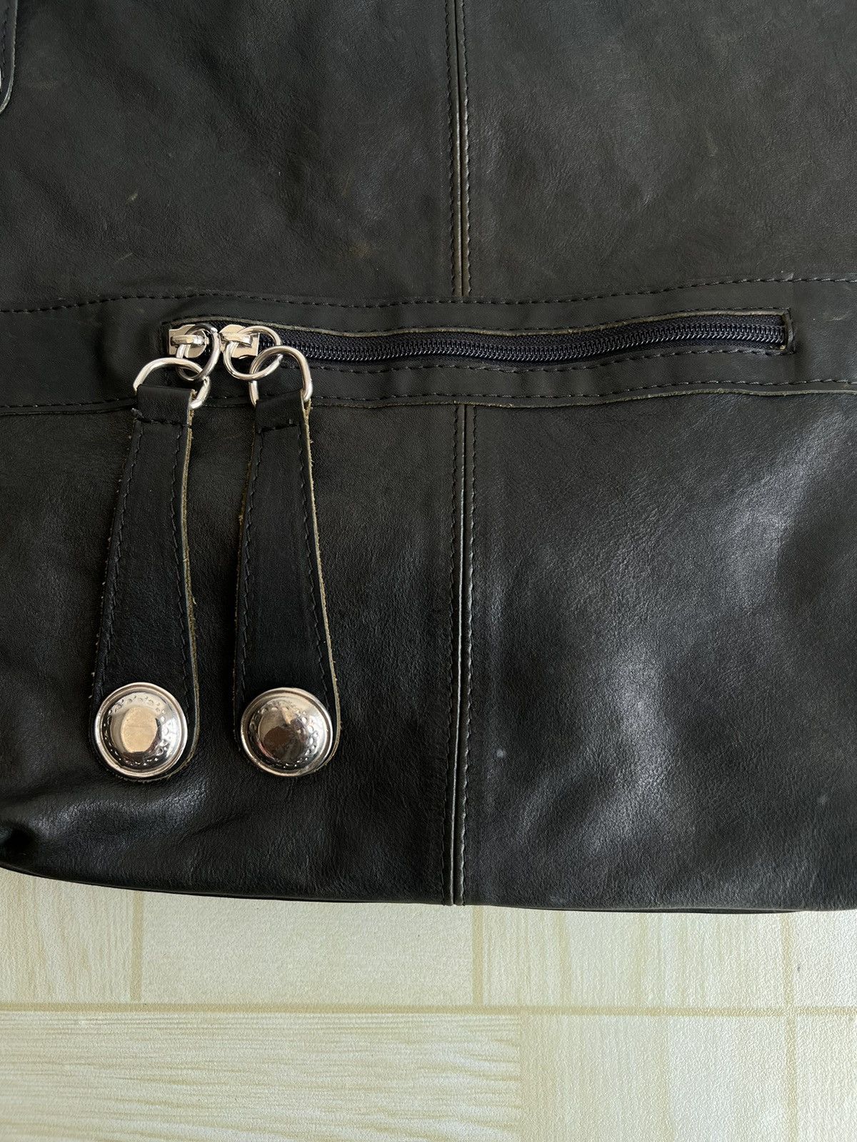 Genuine Leather 90s 🇮🇹 Made Genuine Lamb Leather Large Hobo Crossbody Bag Size ONE SIZE - 10 Thumbnail