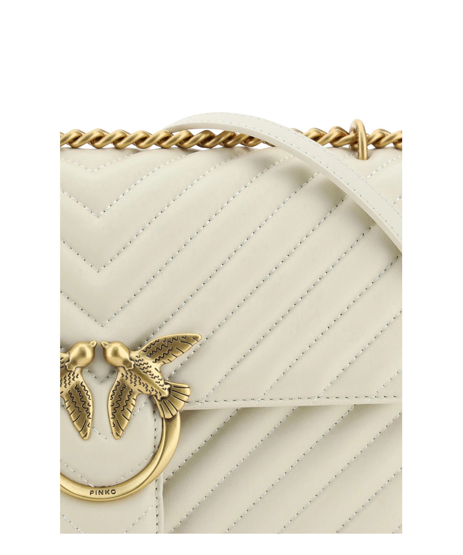 Pinko o1s22i1n0824 Size: OS / Classic Love Bag in White Size ONE SIZE - 4 Thumbnail