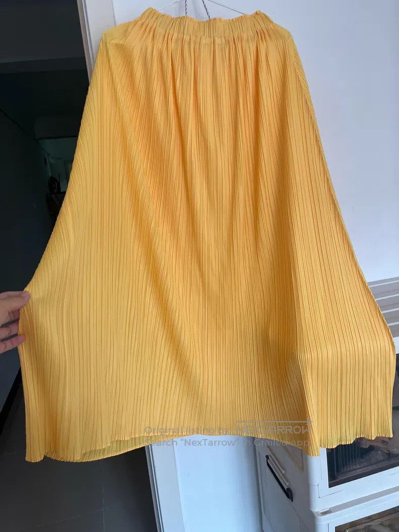 Issey Miyake Issey Miyake size:3 Yellow Midi Skirt Size 31" - 7 Thumbnail