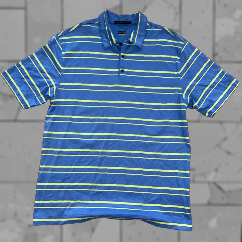 Vintage Polo Tiger Woods Collection Blue Striped Short Sleeve Shirt Adult Large Mens Size US L / EU 52-54 / 3 - 1 Thumbnail