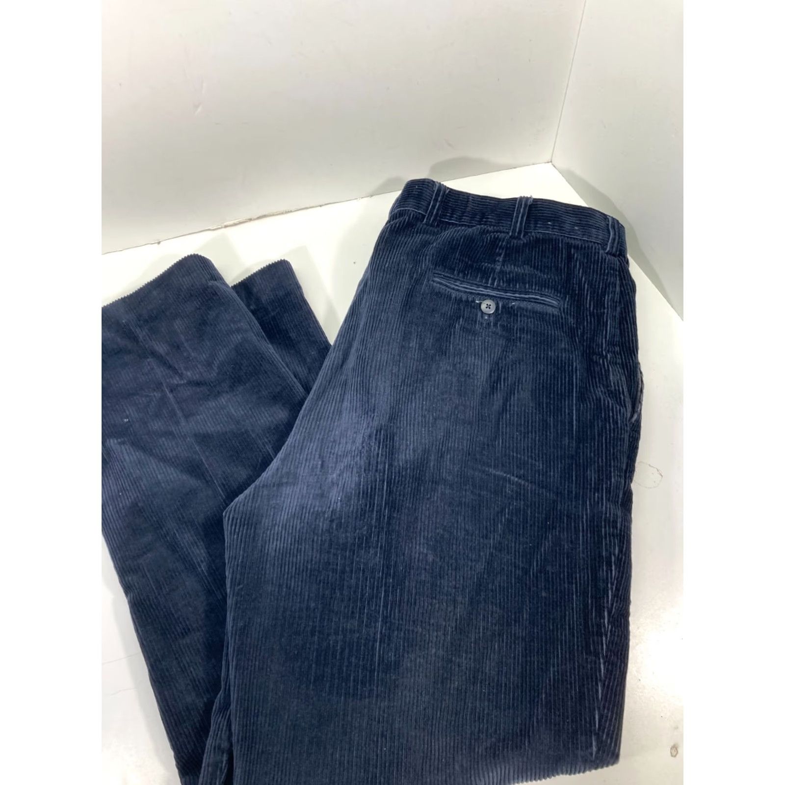 Jos. A. Bank Jos A Bank Chino Pants Mens 40X32 Blue Corduroy Cotton Straight Leg Pockets Size US 40 / EU 56 - 5 Thumbnail