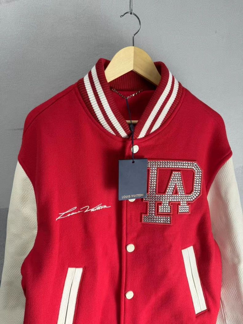 Louis Vuitton Louis Vuitton Louis Vuitton Red and White Baseball Jacket- Size US L / EU 52-54 / 3 - 2 Thumbnail