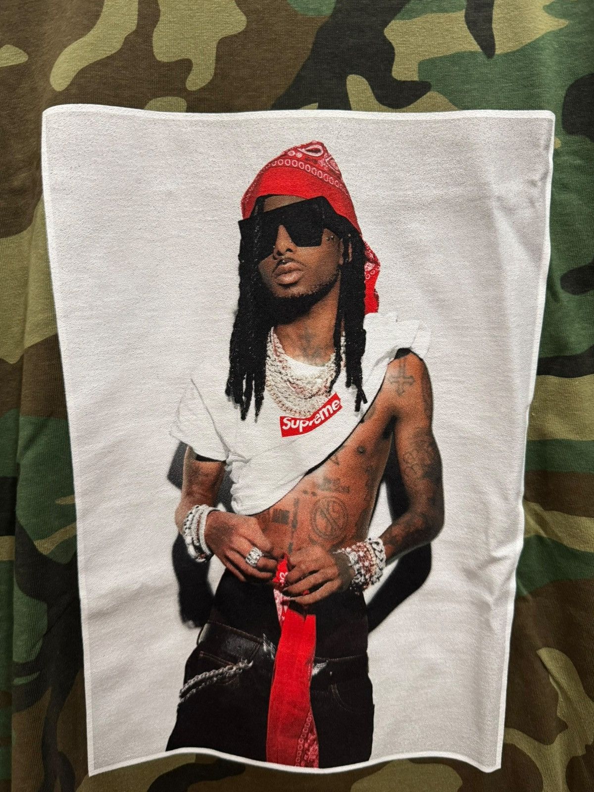Supreme Supreme Playboi Carti Photo Tee Camo Size US L / EU 52-54 / 3 - 2 Thumbnail