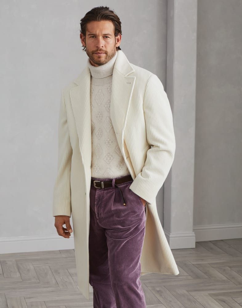 Brunello Cucinelli o1w1db10825 Cashmere Overcoat in White Size US L / EU 52-54 / 3 - 4 Thumbnail