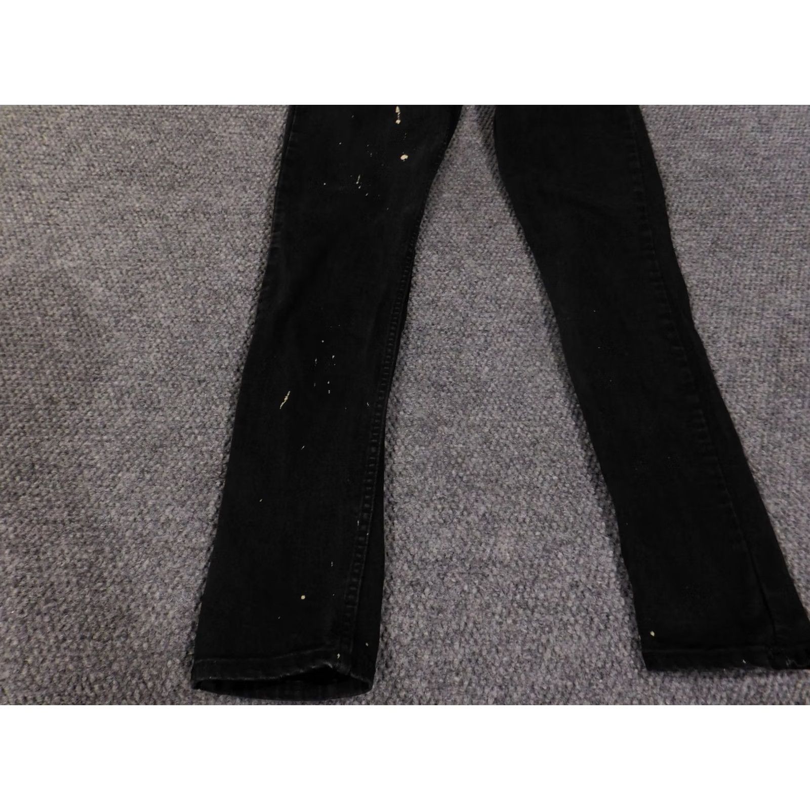 Levi's Levis 512 Jeans Mens 32x34 Black Slim Tapered Waterless Paint Splatter Jeans Pants Size US 32 / EU 48 - 3 Thumbnail