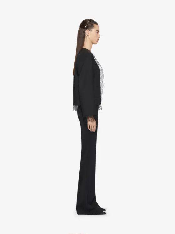 Givenchy o1w1db10325 Lace Details jacket in Black Size M / US 6-8 / IT 42-44 - 4 Thumbnail