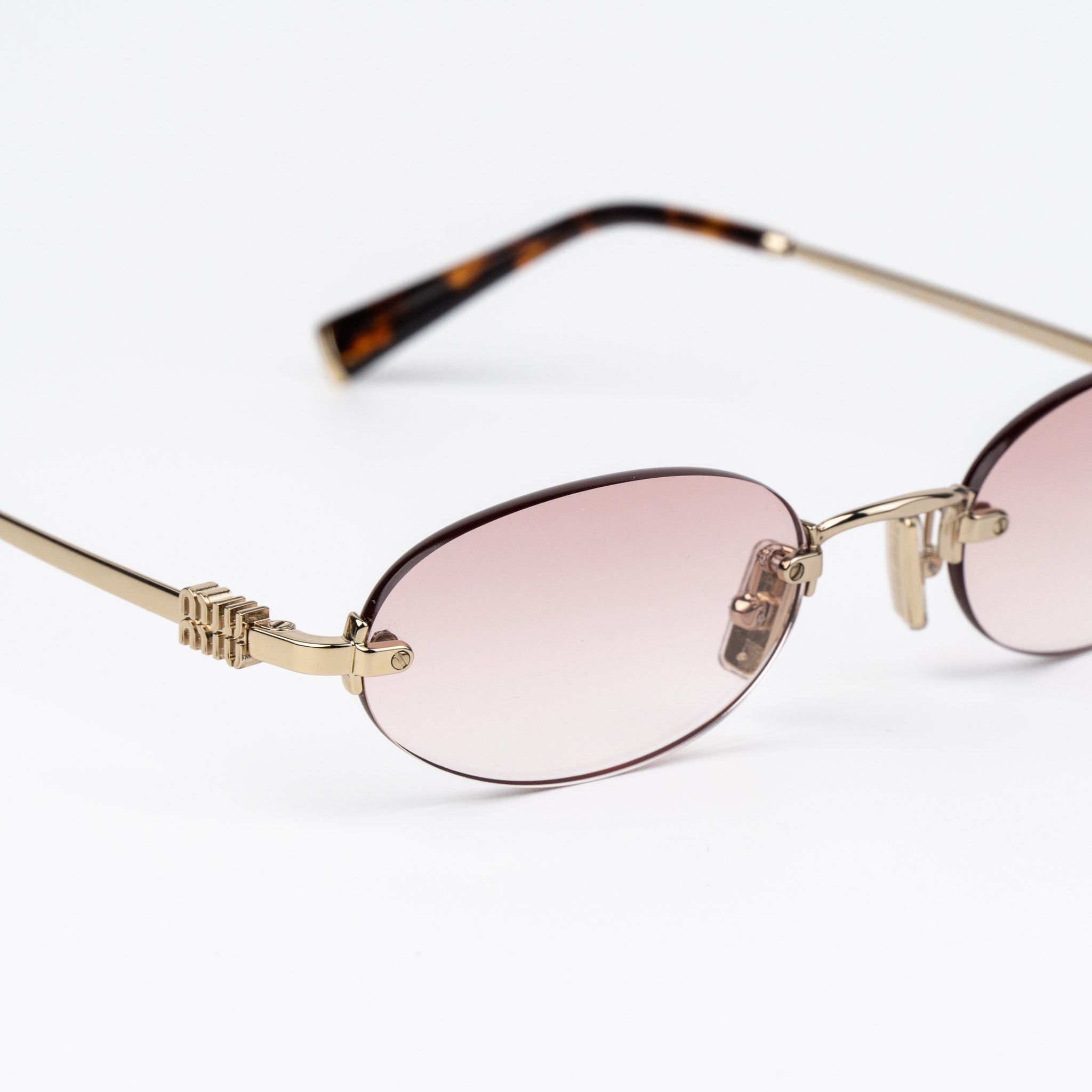 Miu Miu Miu Miu Women Sunglasses Oval MUA54S ZVN70O NEW AUTHENTIC Size ONE SIZE - 7 Thumbnail