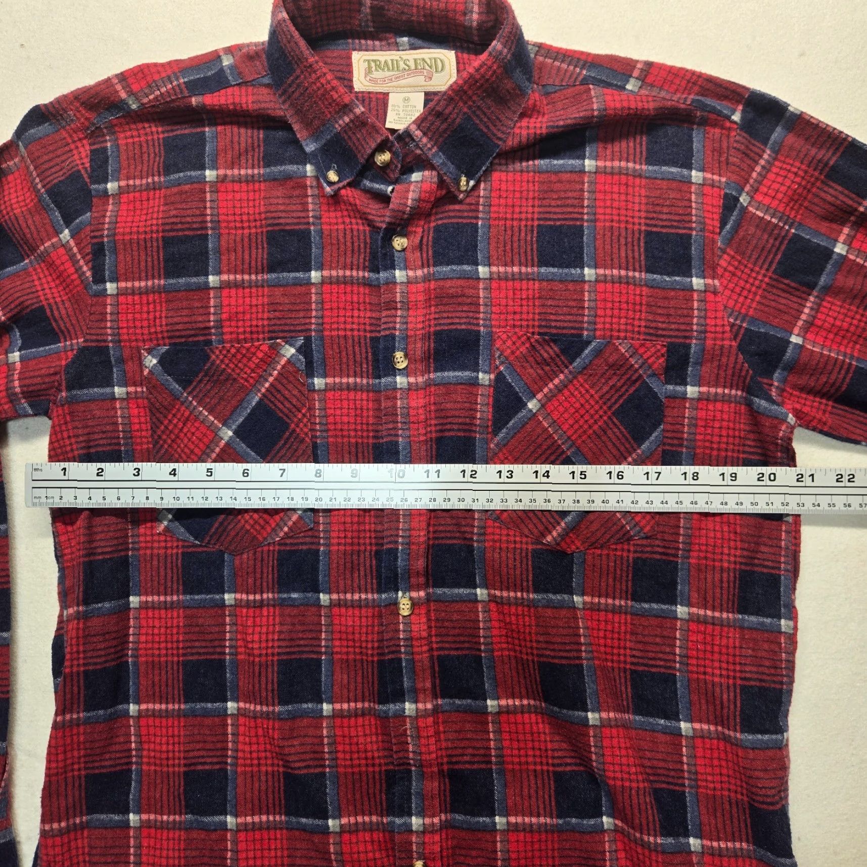Rails VINTAGE Trail's End Men's Shirt Long Sleeve Flannel Plaid Casual Workwear M Red Size US M / EU 48-50 / 2 - 4 Thumbnail