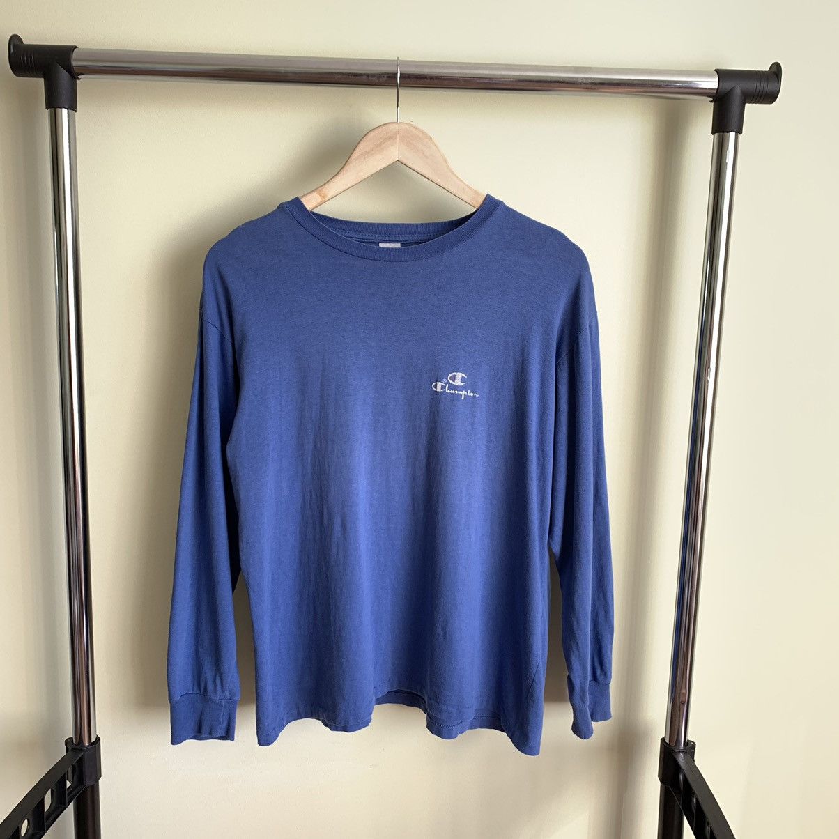 Champion Champion Double Logo Print Long Sleeve T-Shirt Vintage 80s Size XL / US 12-14 / IT 48-50 - 1 Thumbnail