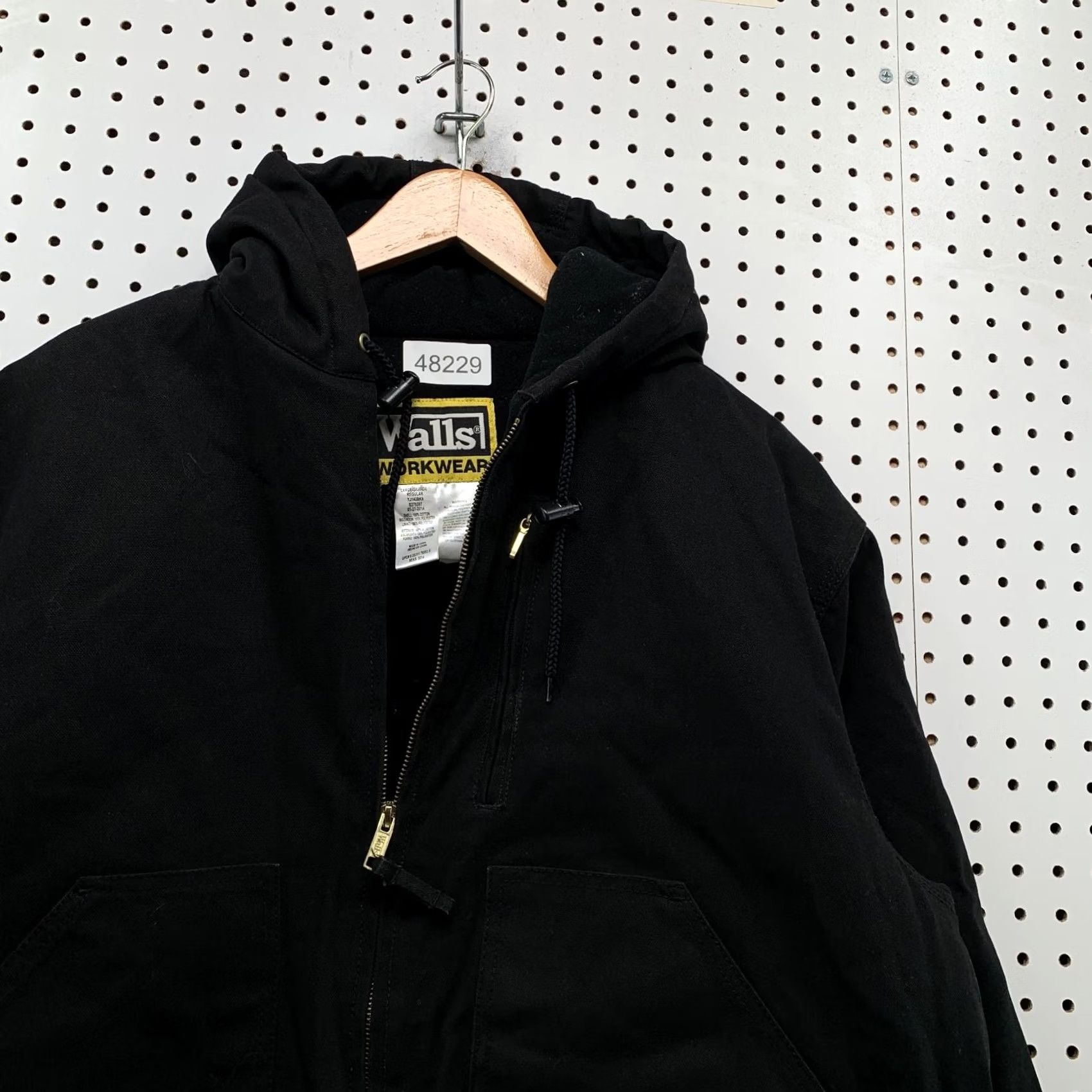Walls Walls Workwear Canvas Jacket Mens L Black Heavyweight Hooded Insulated Size US L / EU 52-54 / 3 - 6 Thumbnail