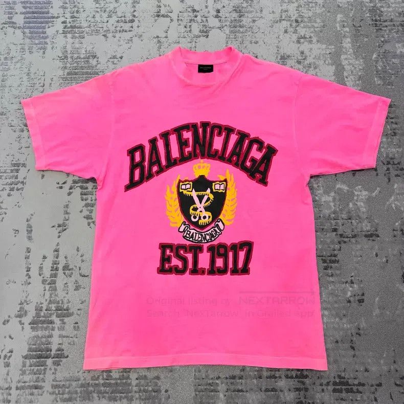 Balenciaga Balenciaga Logo Letter Pattern Printed Round Neck Short Sl Size US XXS / EU 40 - 1 Thumbnail