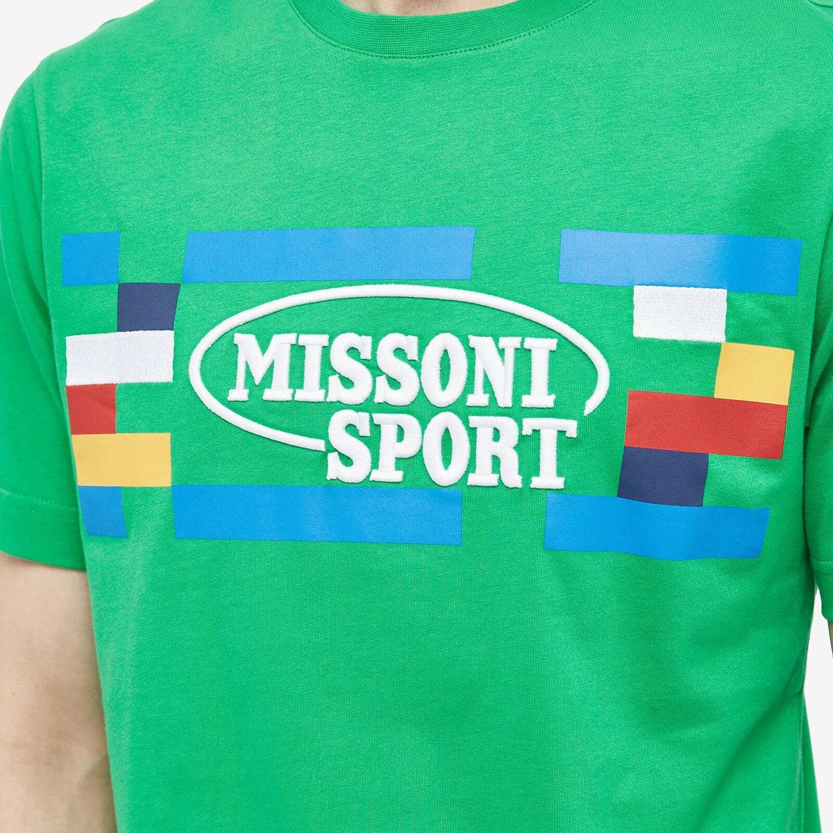 Missoni o1y0225 Logo Crewneck T-Shirt in Green Size US M / EU 48-50 / 2 - 2 Thumbnail