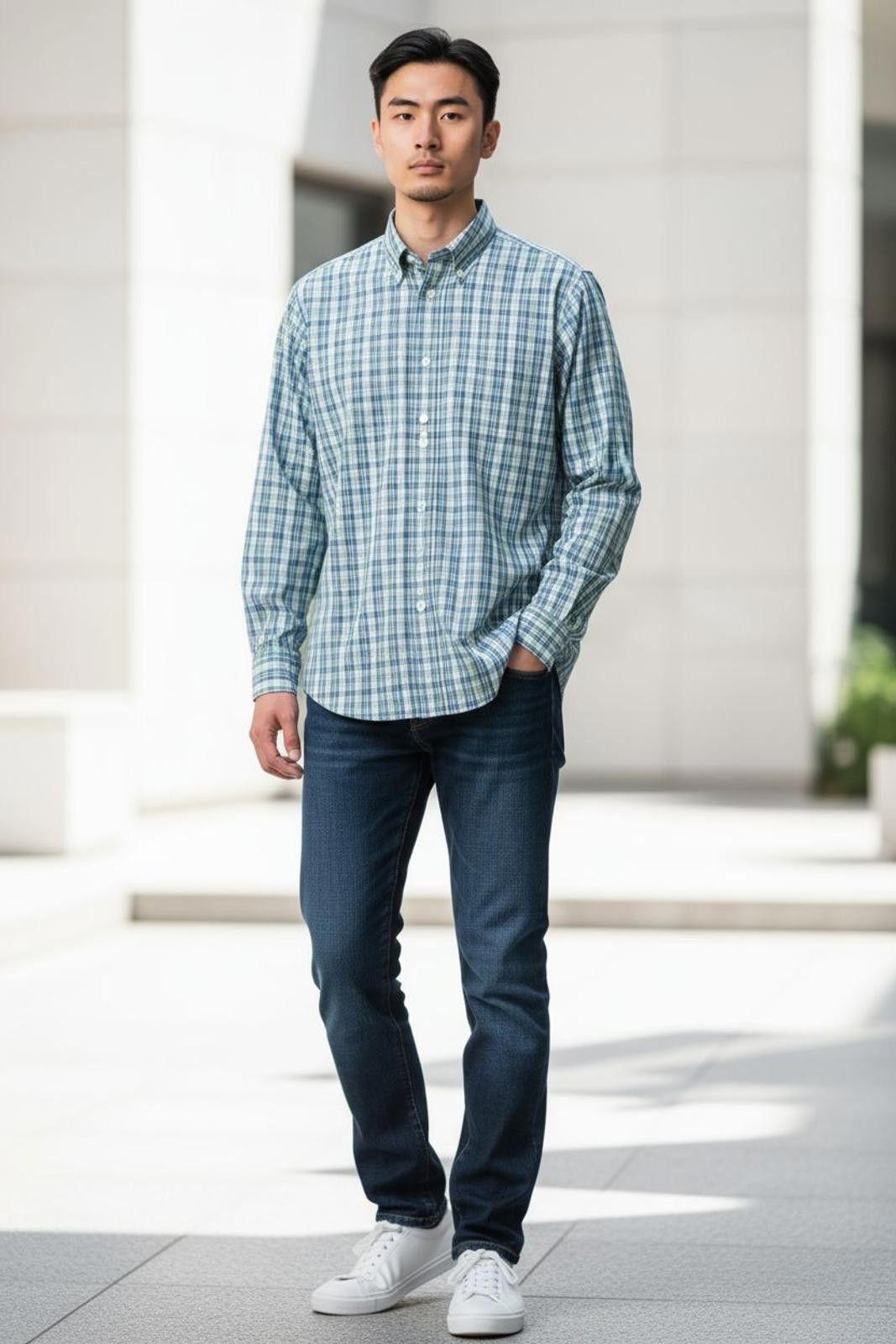 Izod IZOD Men's Long Sleeve Button-Down Plaid Shirt Size US XL / EU 56 / 4 - 1 Thumbnail