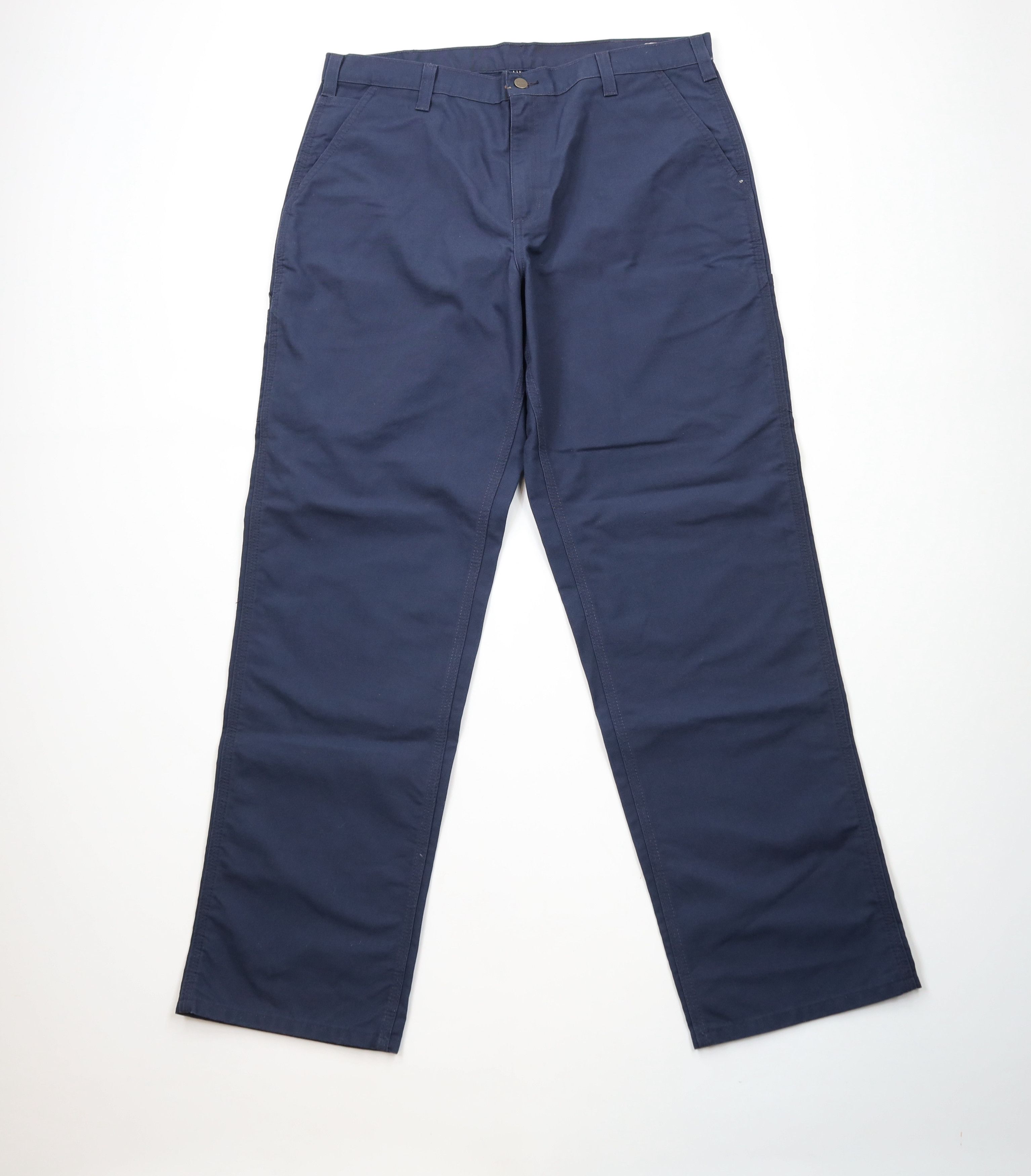 Carhartt × Vintage Deadstock Vintage Y2K Carhartt Wide Leg Dungaree Pants Blue Size US 38 / EU 54 - 1 Thumbnail