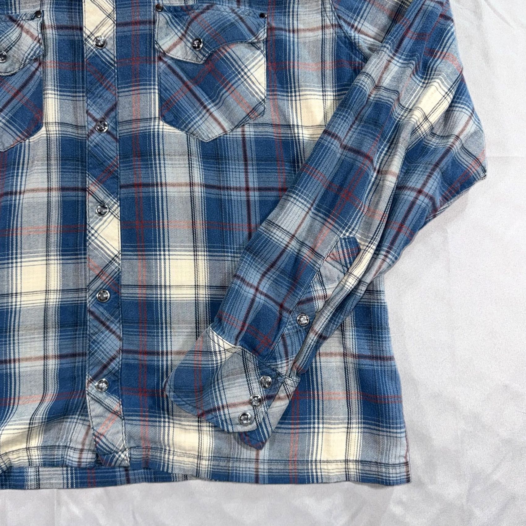 Vintage Kuhl Shirt Mens M Blue Plaid Flannel Snap Front Long Sleeve Casual Size US M / EU 48-50 / 2 - 4 Thumbnail