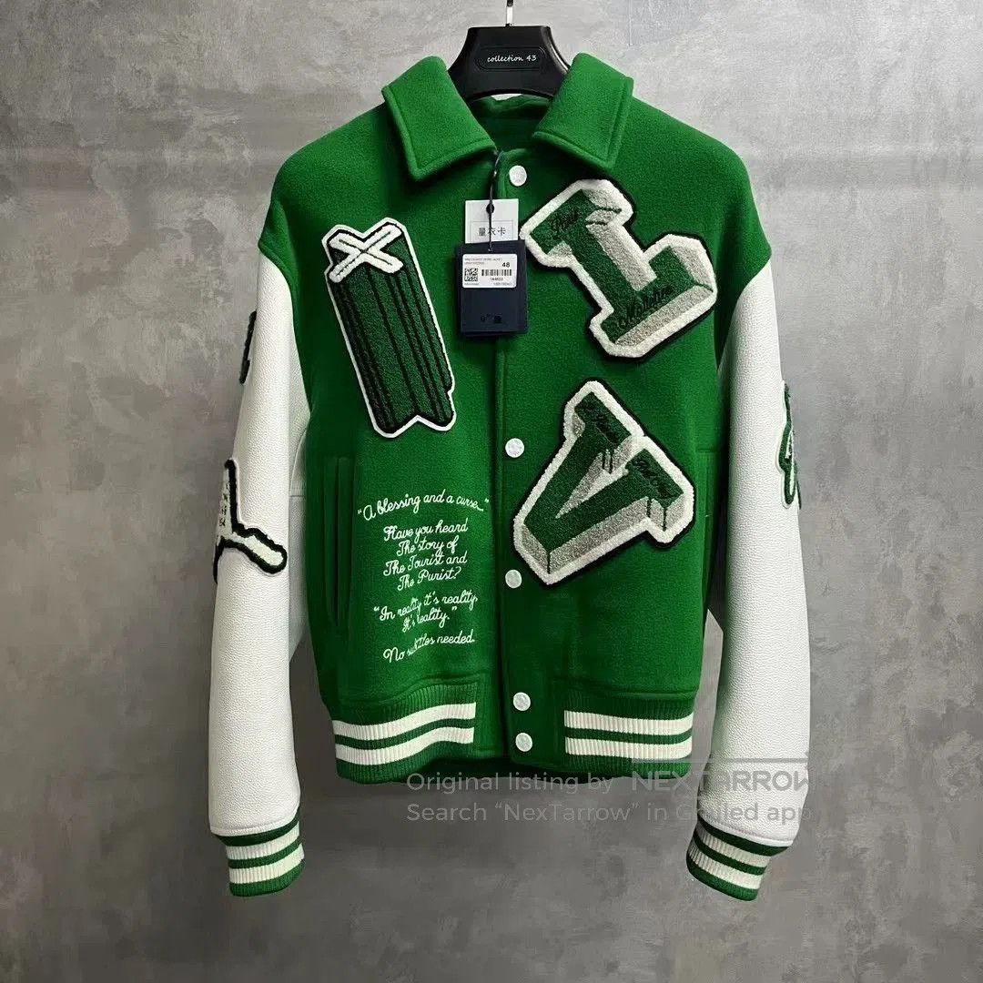 Louis Vuitton louis vuitton green letter baseball jacket. Size US L / EU 52-54 / 3 - 1 Thumbnail
