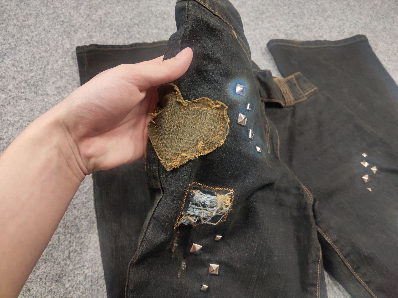 If Six Was Nine Vintage LGB Y2K Flared Low Rise Denim Jeans if six was nine Size 30" / US 8 / IT 44 - 13 Thumbnail