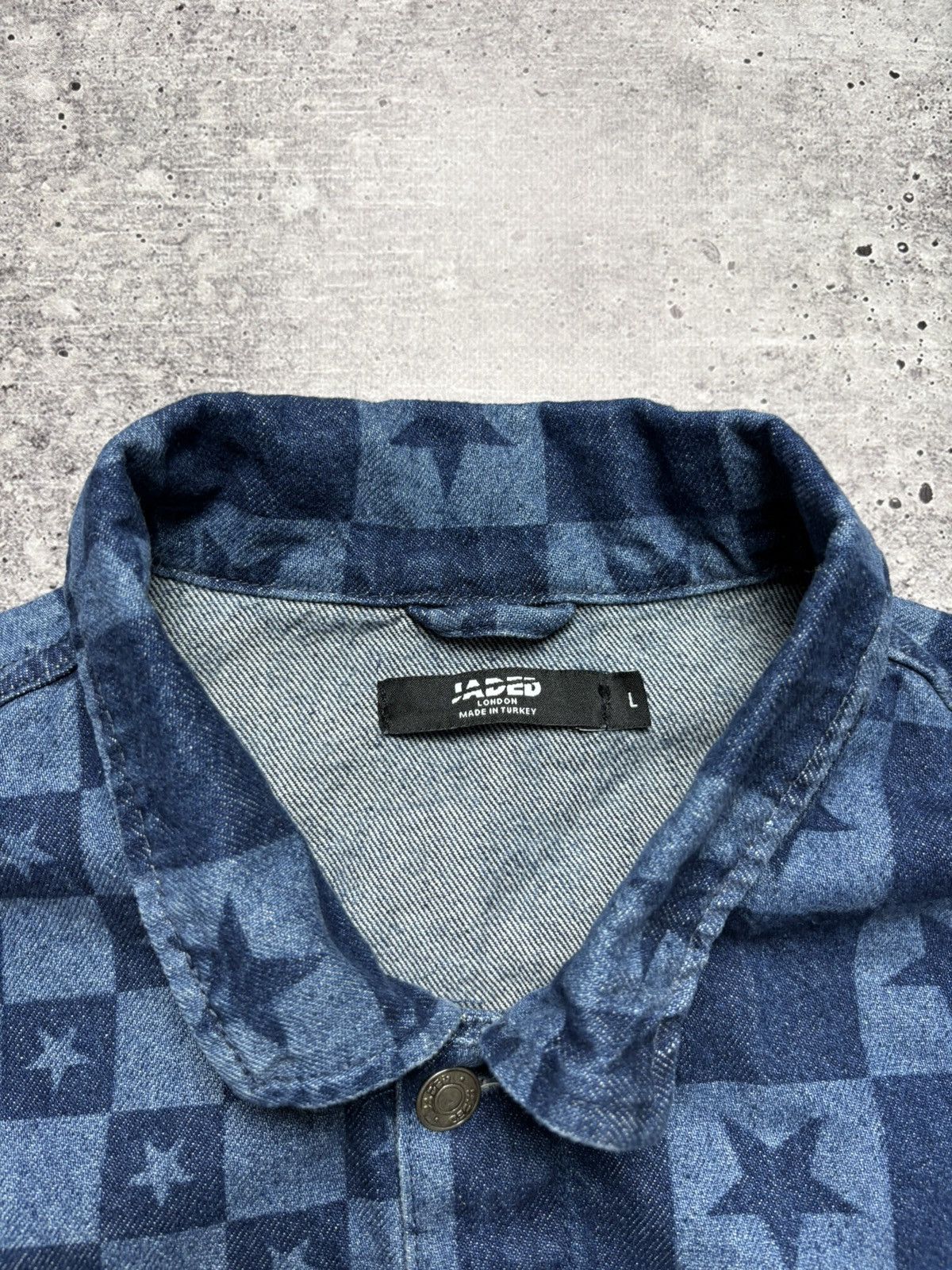 Jaded London Jaded London Monogram Denim Jacket Size US L / EU 52-54 / 3 - 8 Thumbnail