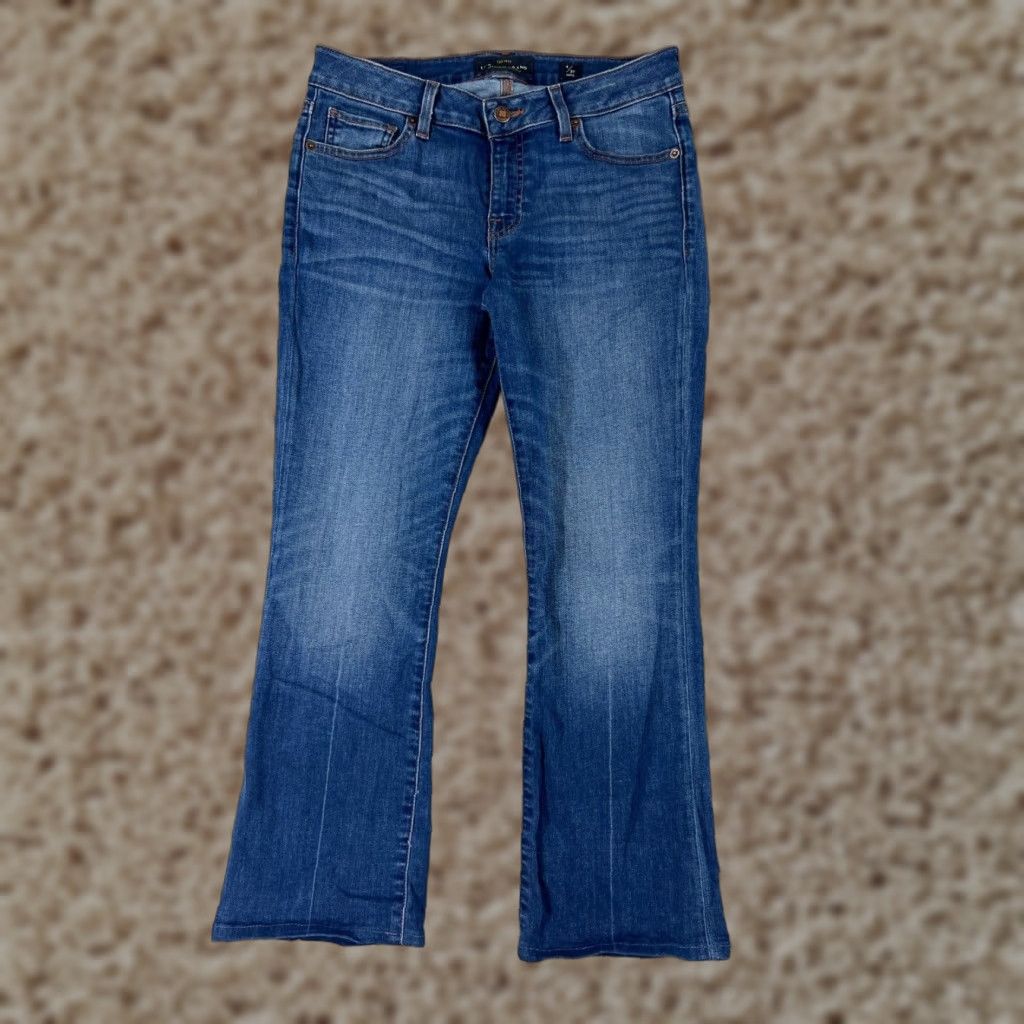 Lucky Brand VINTAGE Lucky Brand Jeans Women 4 Blue Denim Ankle Mid Rise 5-Pocket Lace/Logo Button Zip Cotton Blend Size 27" / US 4 / IT 40 - 1 Thumbnail