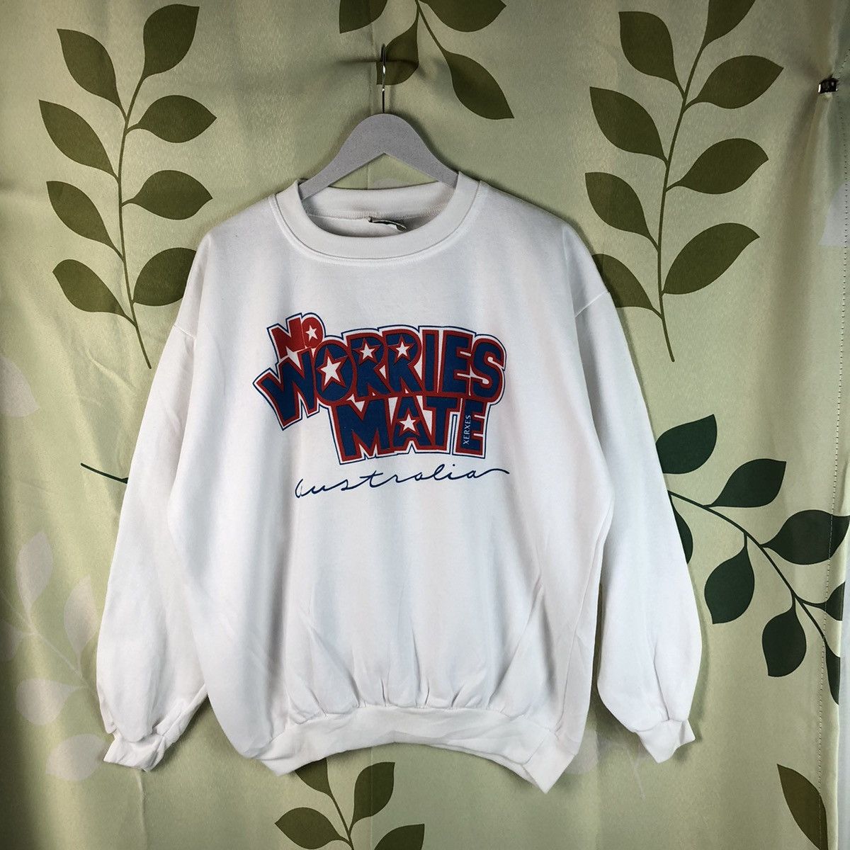 Designer × Vintage No Worries Mate Australian collection Sweathshirt #7458 Size US L / EU 52-54 / 3 - 1 Thumbnail