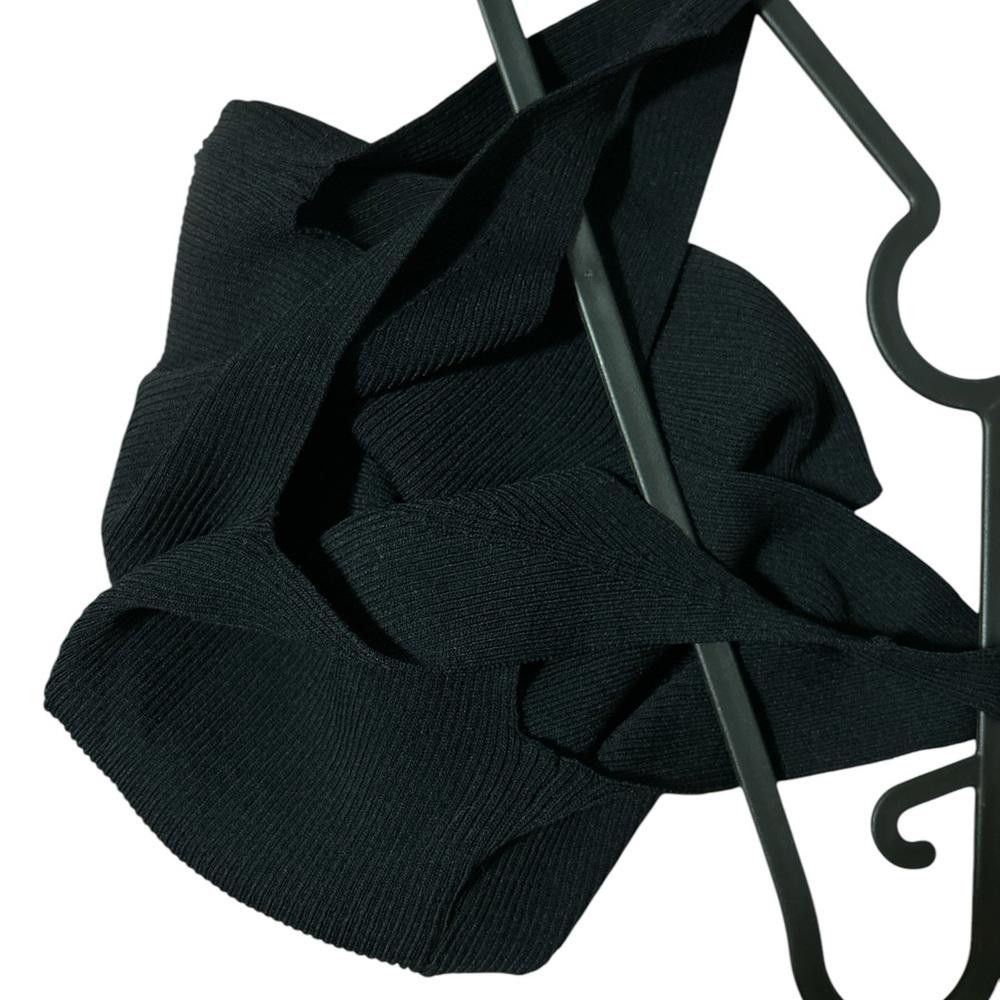 Designer Black Knit Tank Top Size S / US 4 / IT 40 - 2 Thumbnail