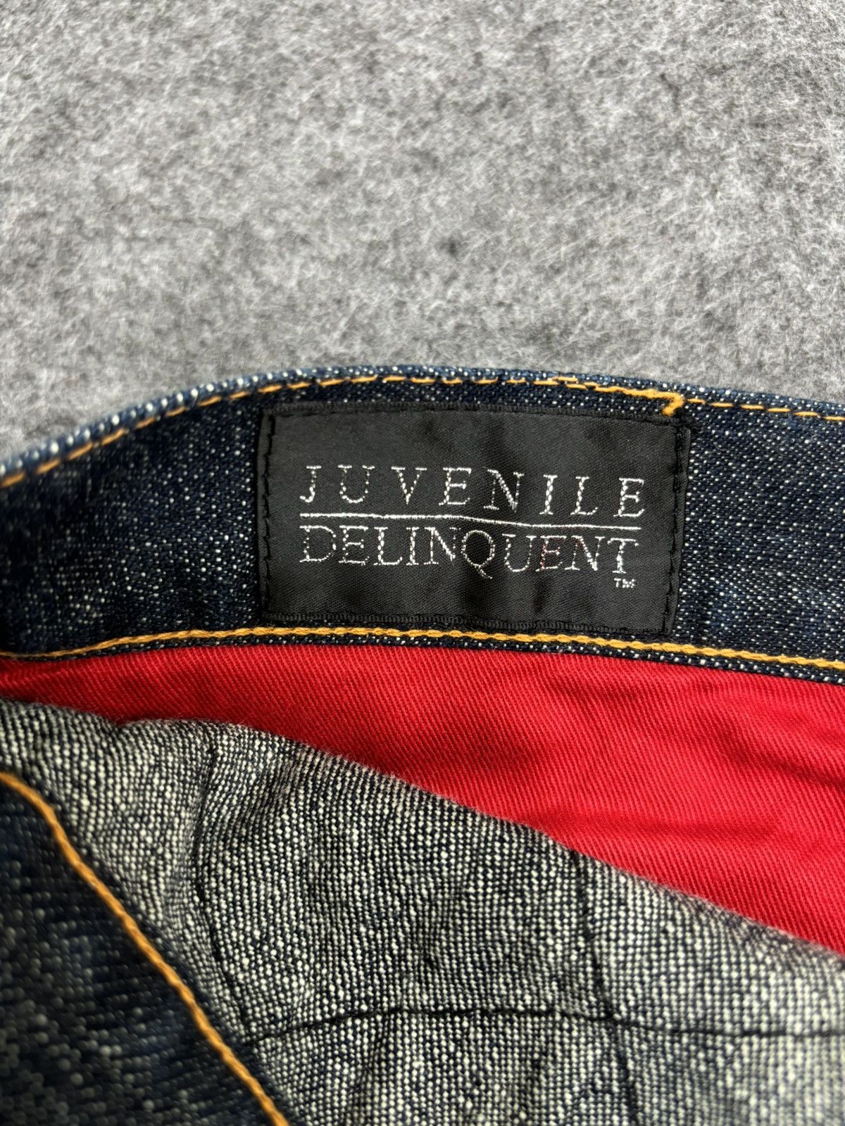 Designer 💥BAGGY💥Rare JUVENILE DELINQUENT X JAPAN BLUE Denim F549 Size US 37 - 14 Thumbnail