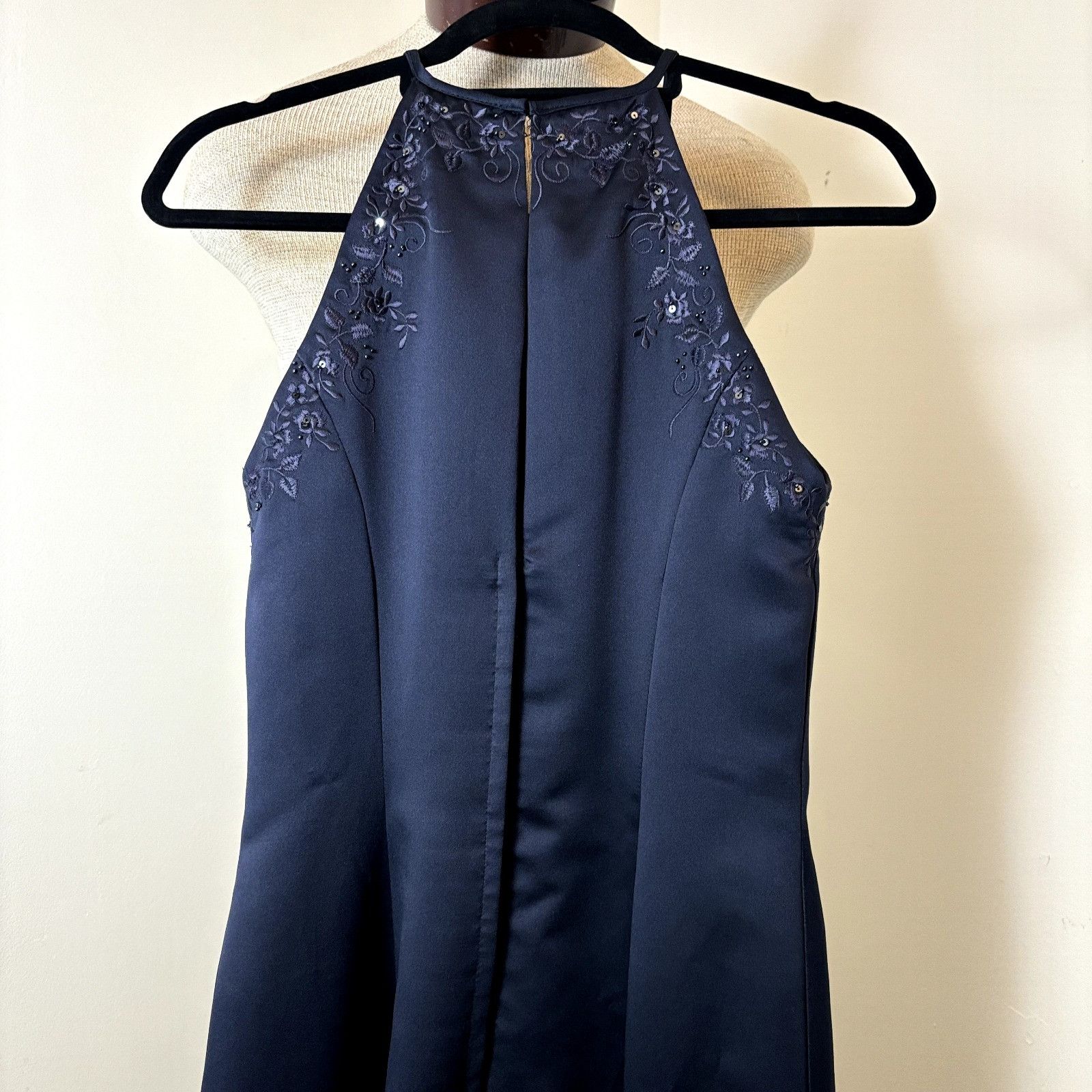 Other Morilee Sz 7/8 S Women's Navy Sleeveless Evening Gown— Forma Size S / US 4 / IT 40 - 6 Thumbnail