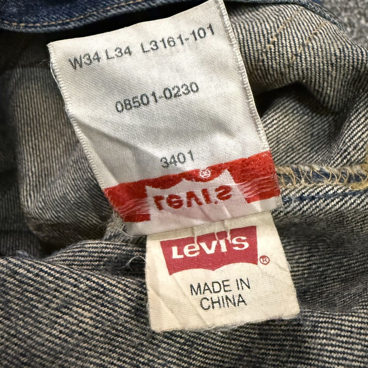 Levi's Made & Crafted 🔥🔥 Vintage Y2K Levis 501 Mud Distressed Rusty Denim Size US 34 / EU 50 - 17 Thumbnail