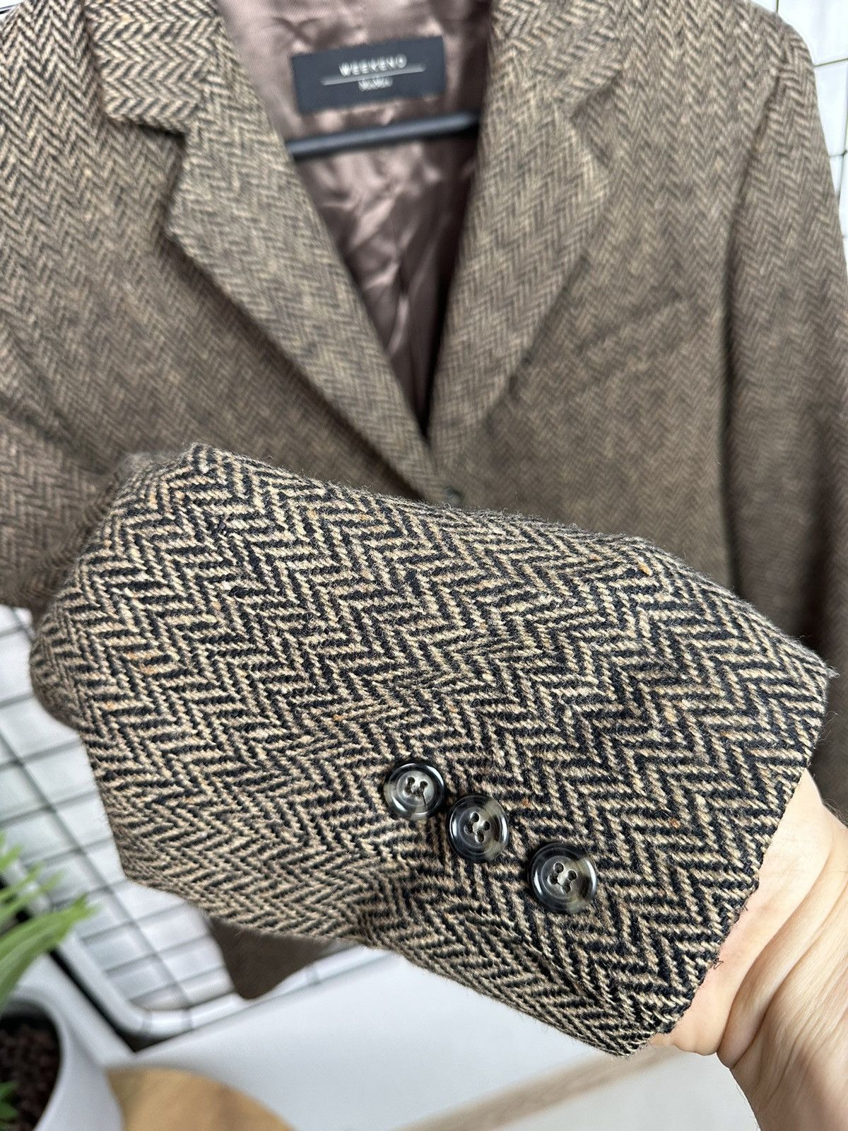 Max Mara × Weekend Max Mara WEEKEND MAX MARA wool blazer women jacket tweed 8 size Size M / US 6-8 / IT 42-44 - 10 Thumbnail