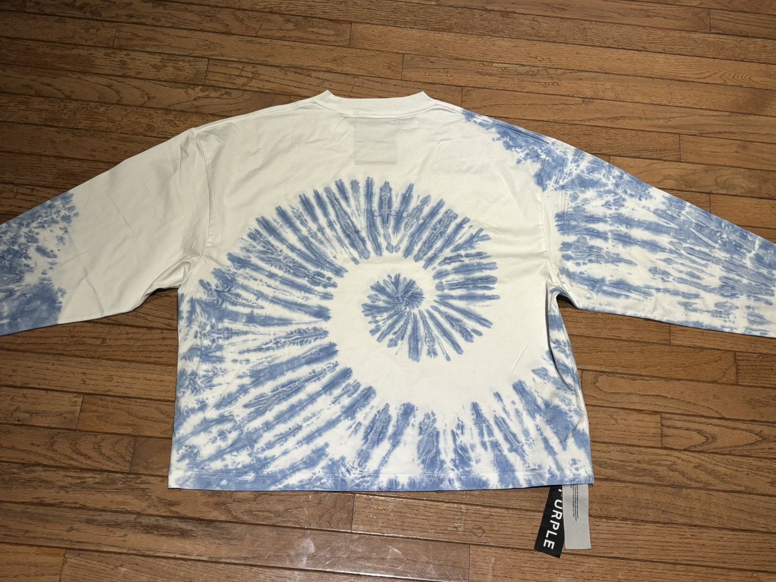 Purple Brand Purple Brand Black Label Blue Tie Dye Long Sleeve Tee NWT Size US M / EU 48-50 / 2 - 6 Thumbnail