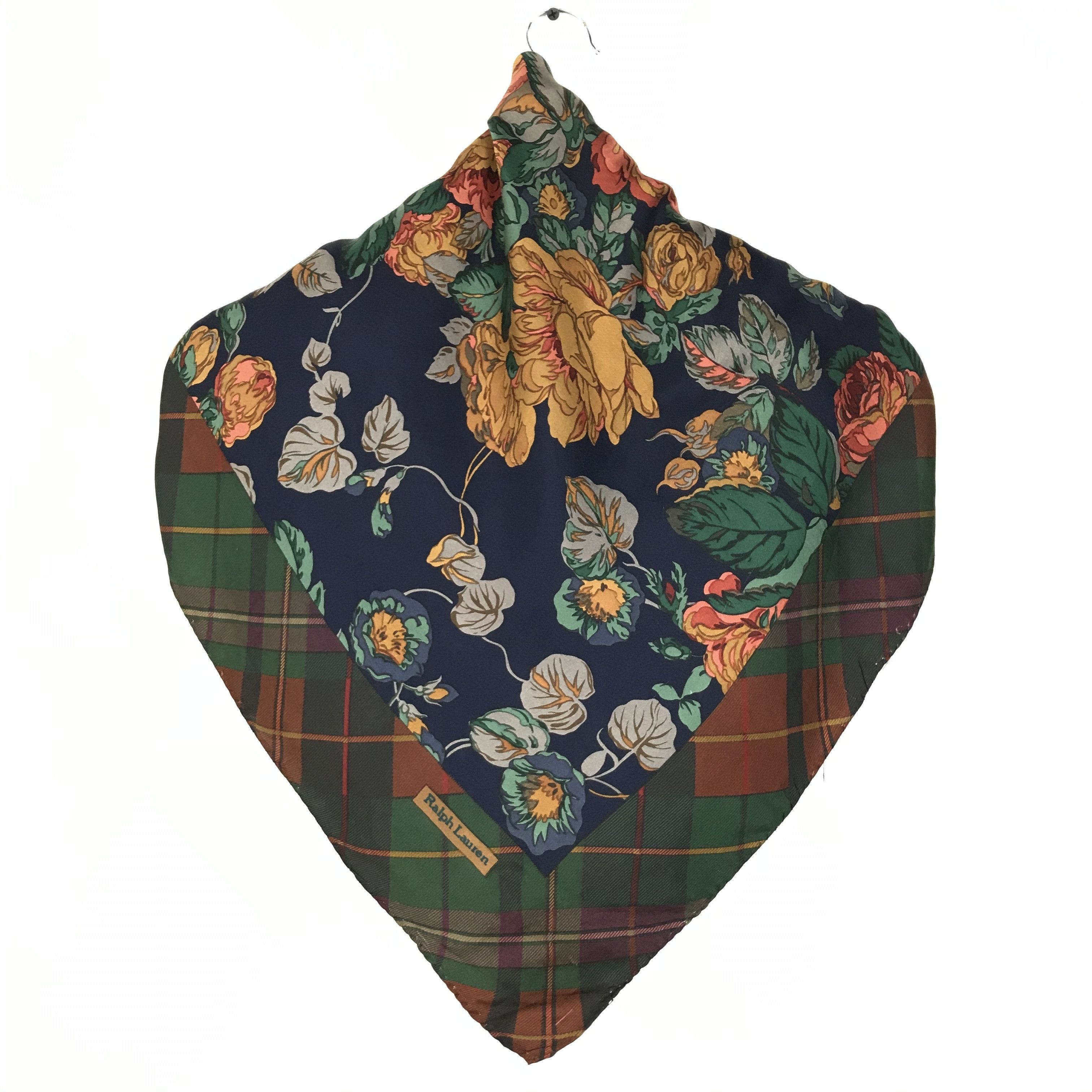 Ralph Lauren RL402 Vintage Ralph Lauren Silk Scarf Shawl Designer Scarf Size ONE SIZE - 3 Thumbnail