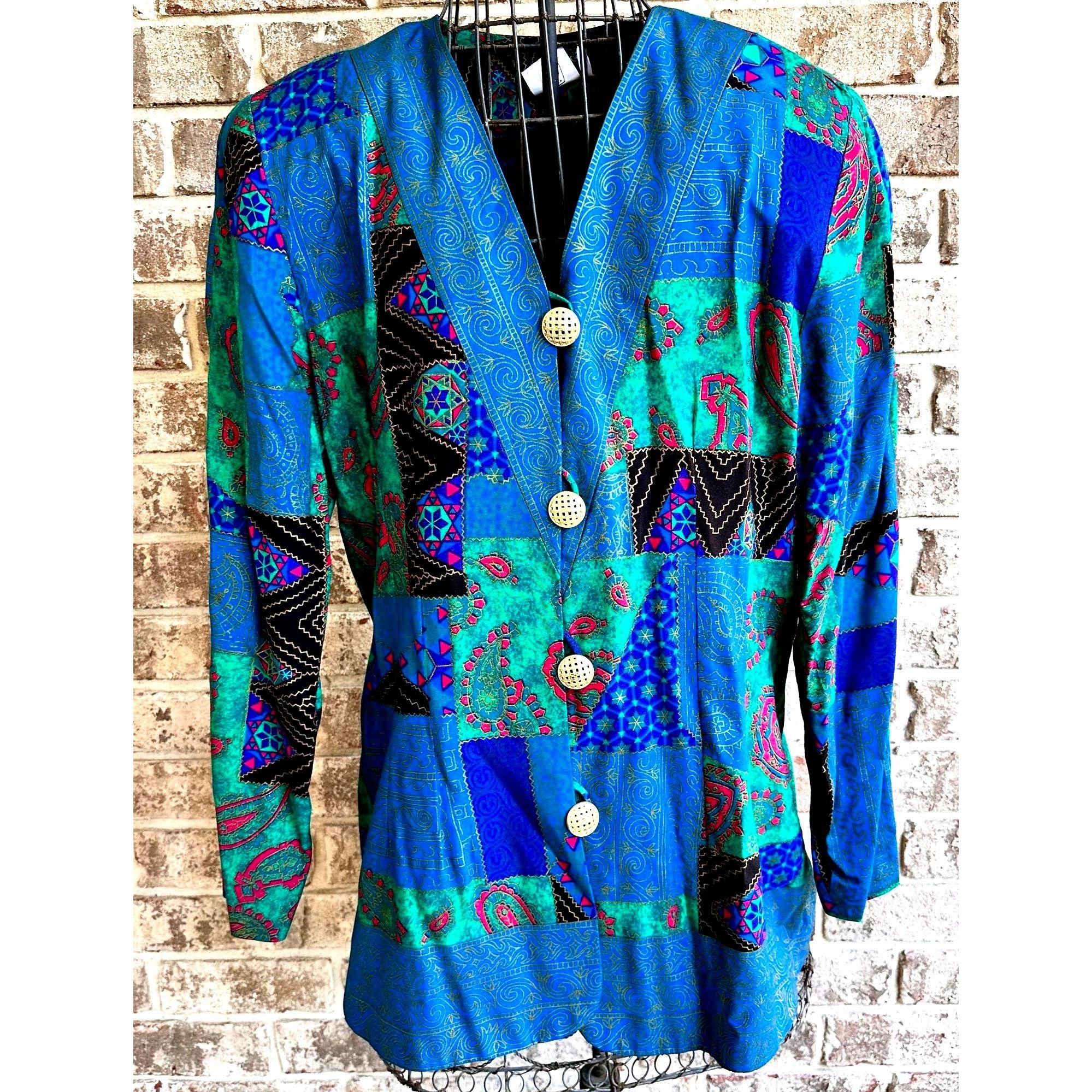 Designer × Vintage VTG Lady Carol New York Suit 18 Two Piece Tailored Abstract Size XXL / US 16-18 / IT 52-54 - 4 Thumbnail
