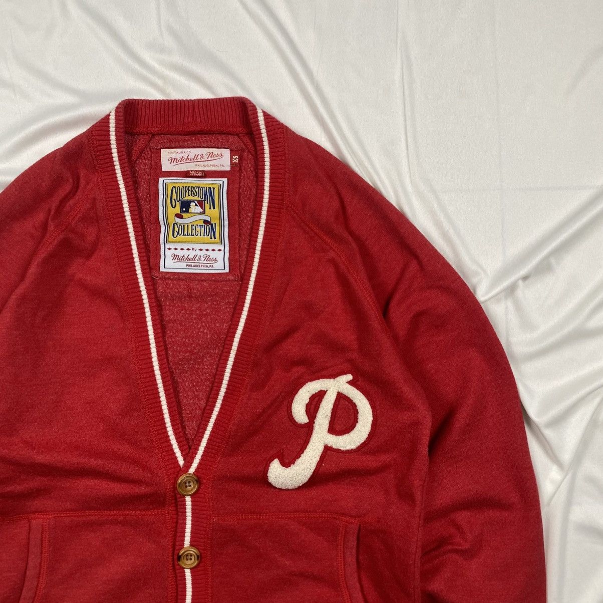 Mitchell & Ness Mitchell&Ness MLB Phillies Jumper Cardigan Sweaters Size S / US 4 / IT 40 - 1 Thumbnail